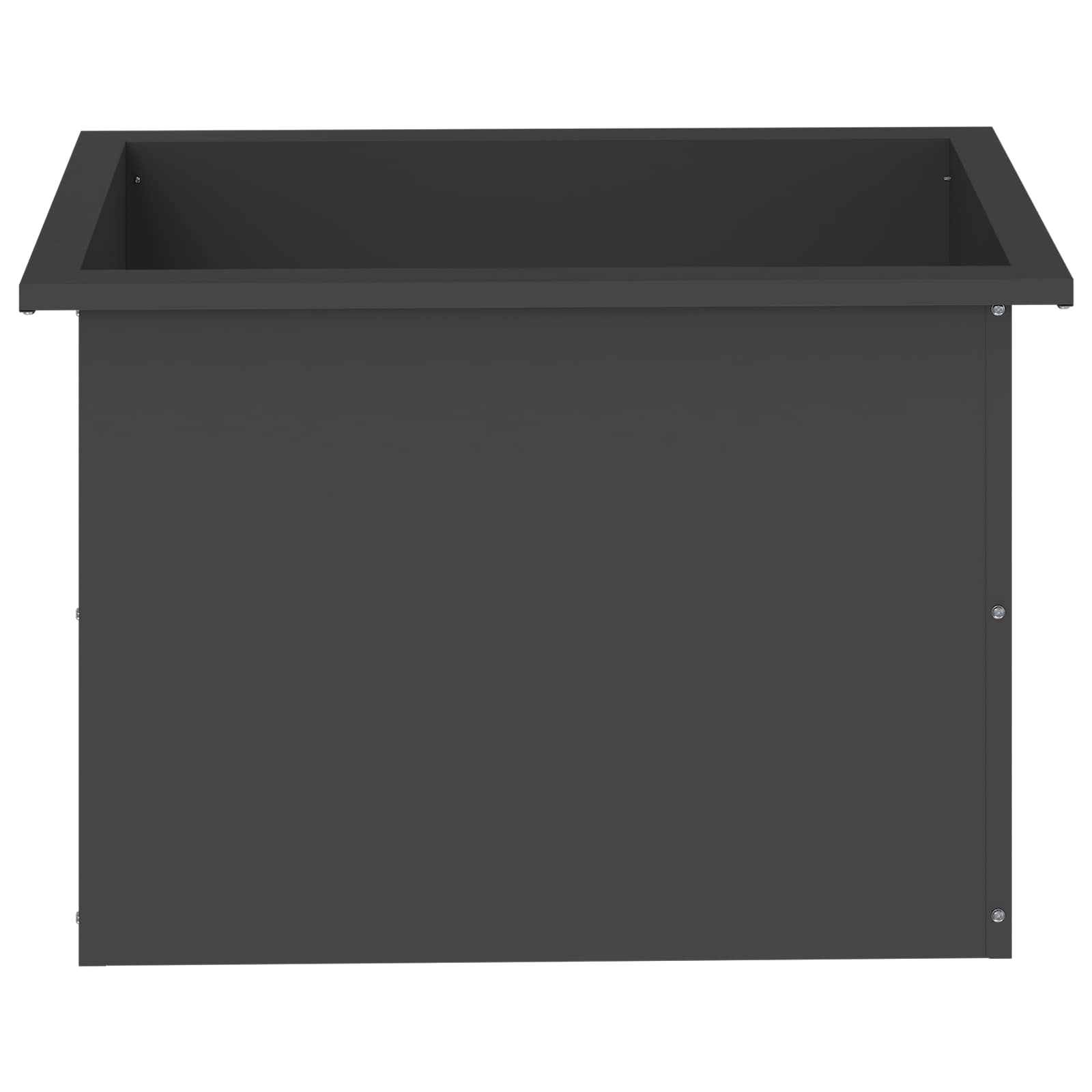 Fioriera da giardino con LED Nero 40 x 60 x 40 cm Acciaio
