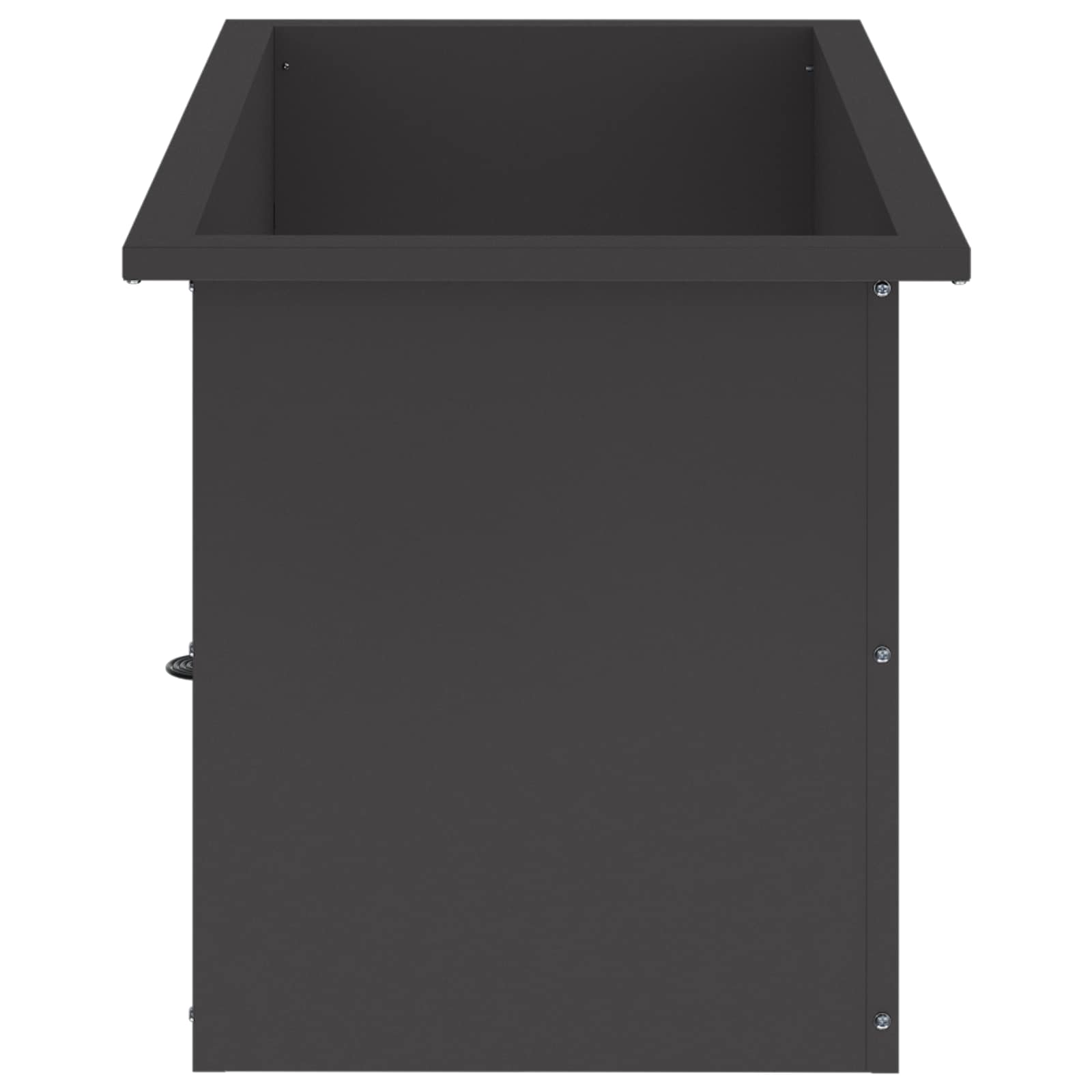 Fioriera da giardino con LED Nero 40 x 60 x 40 cm Acciaio