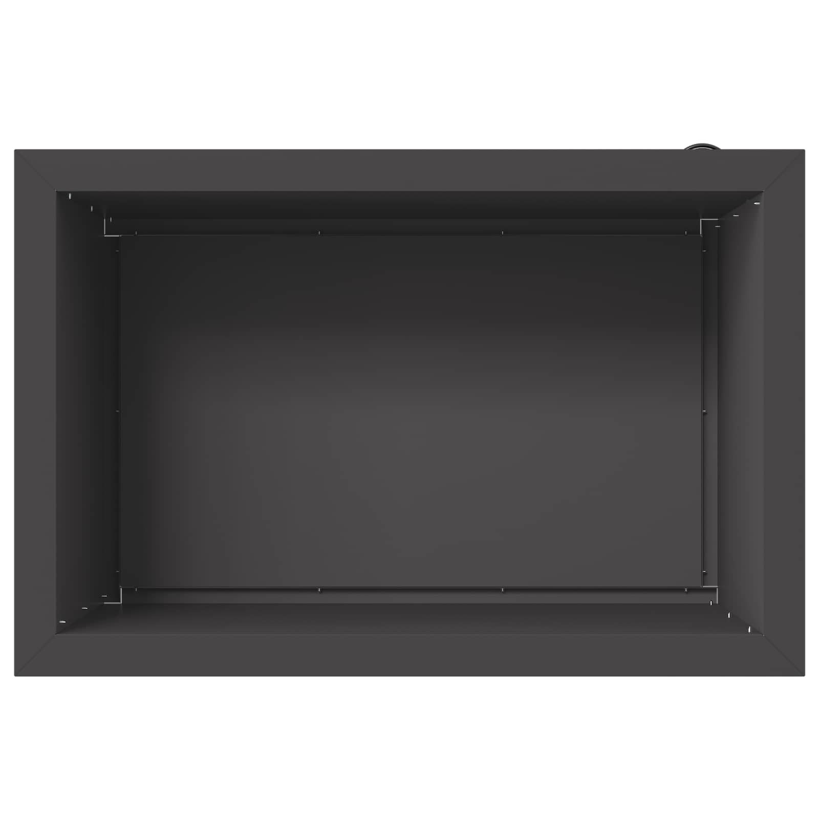 Fioriera da giardino con LED Nero 40 x 60 x 40 cm Acciaio