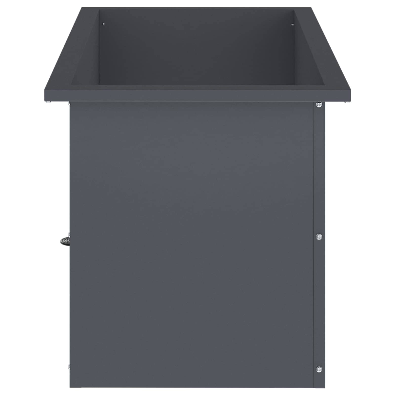 Fioriera da giardino con LED 2 pz Antracite 40 x 60 x 40 cm