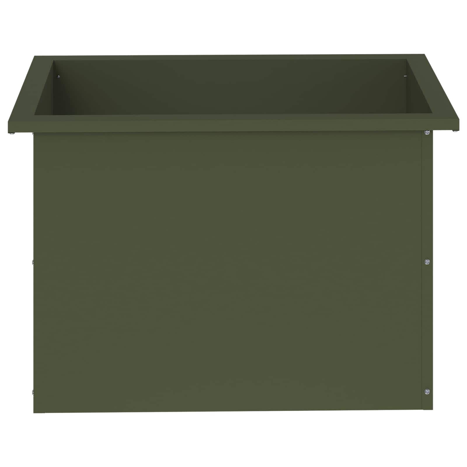 Fioriera da giardino con LED 2 pz Verde Oliva 40 x 60 x 40 cm