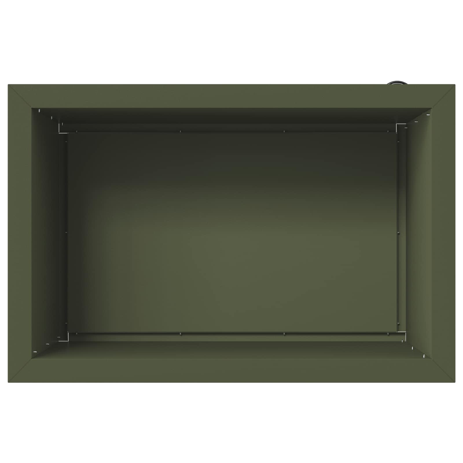 Fioriera da giardino con LED 2 pz Verde Oliva 40 x 60 x 40 cm