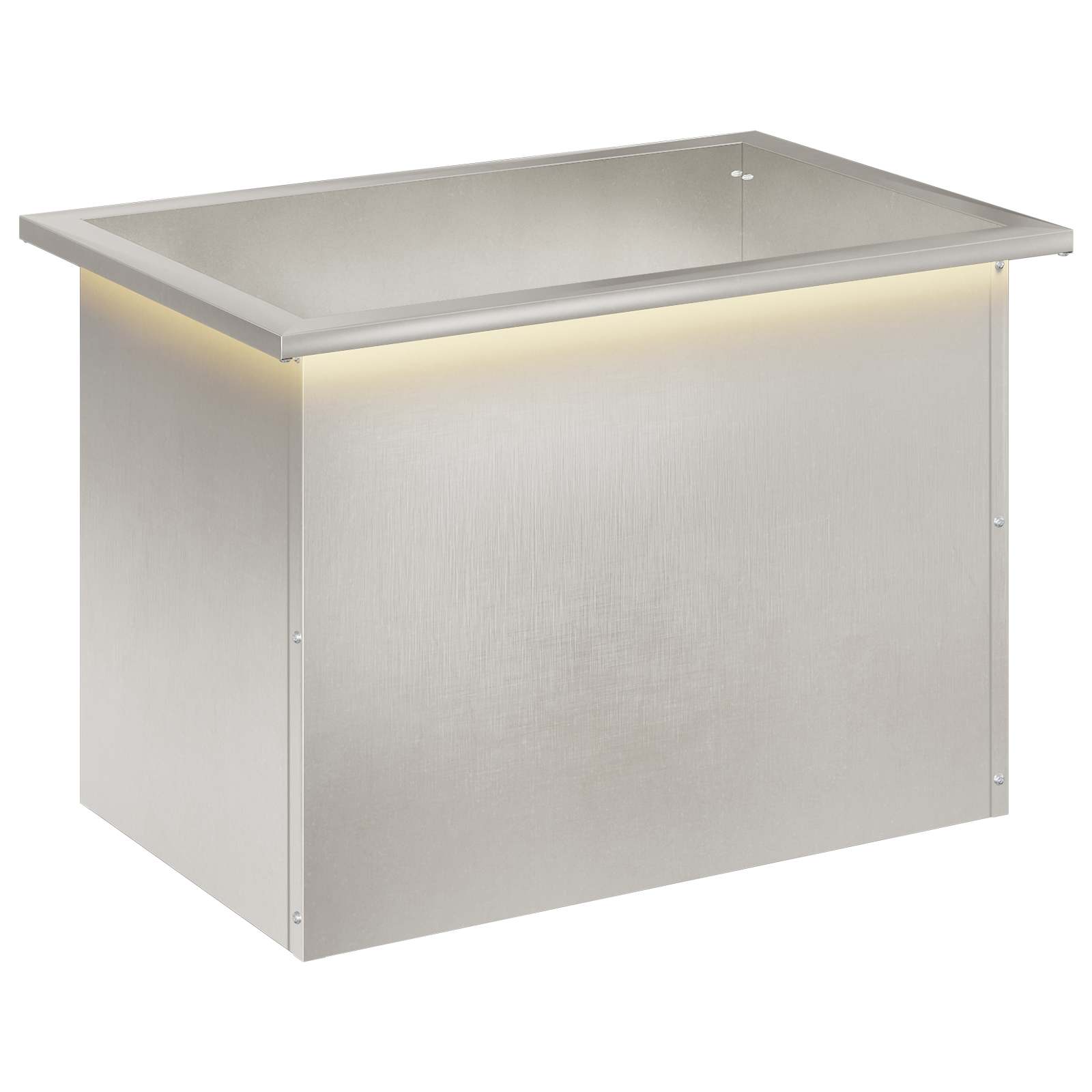Fioriera da giardino con LED Argento 40 x 60 x 40 cm
