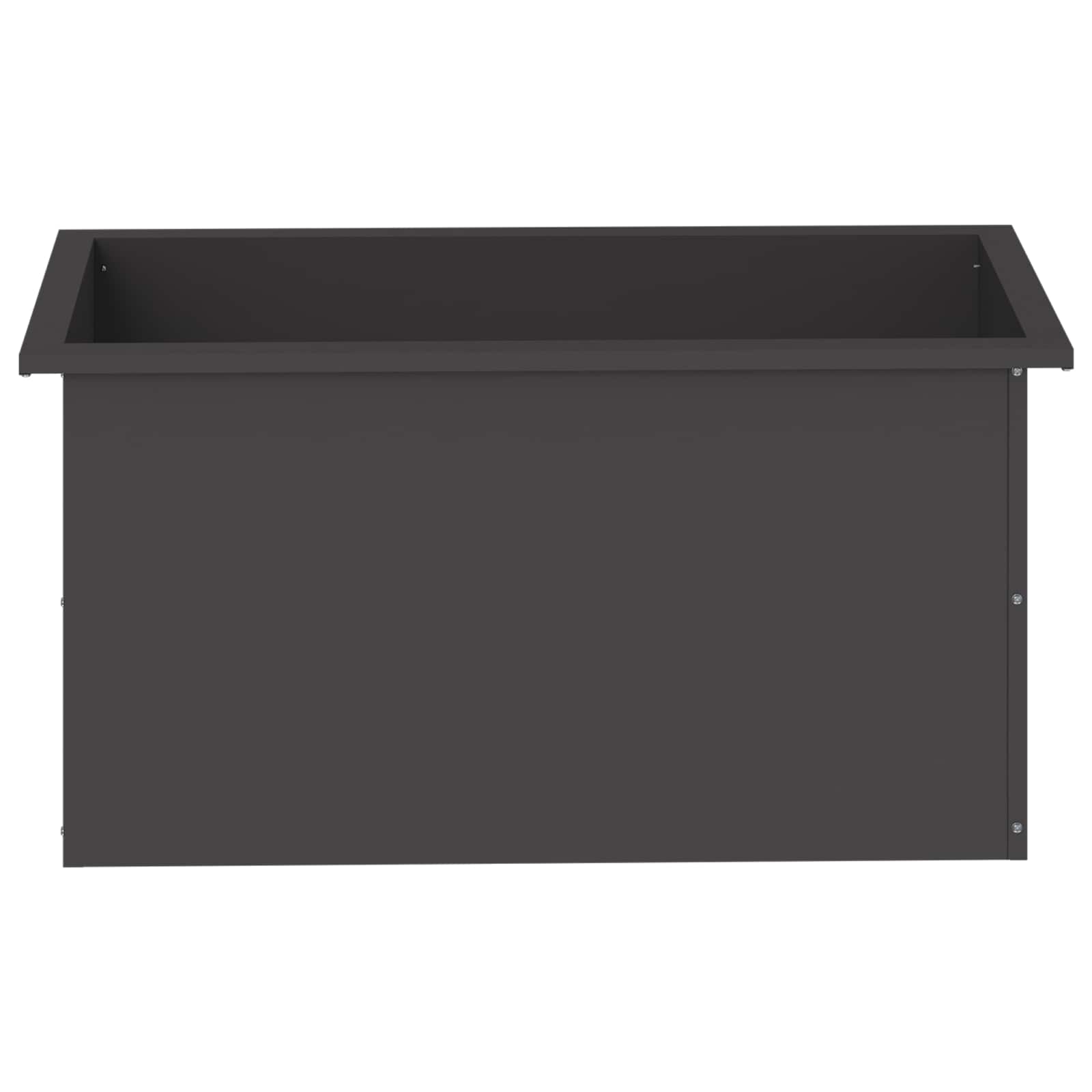 Fioriera da giardino con LED 2 pz Nero 40 x 80 x 40 cm Acciaio