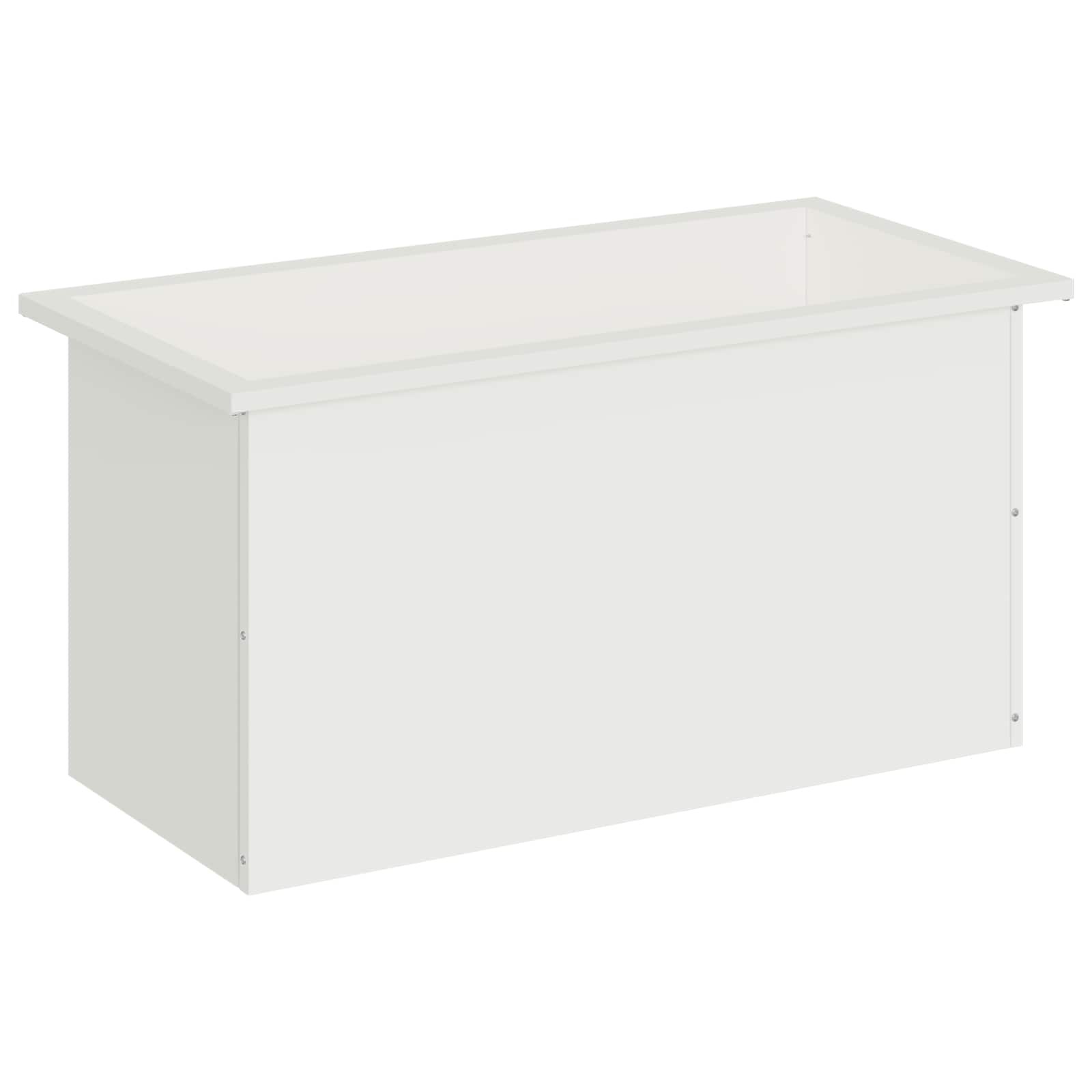 Fioriera da giardino con LED Bianco 40 x 80 x 40 cm Acciaio
