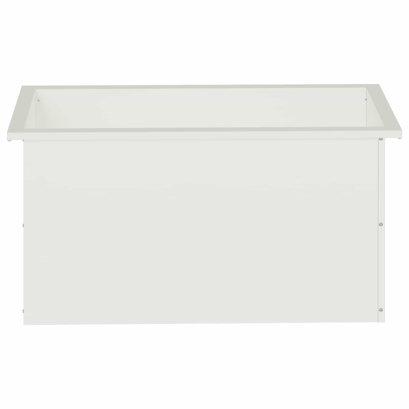 Fioriera da giardino con LED Bianco 40 x 80 x 40 cm Acciaio