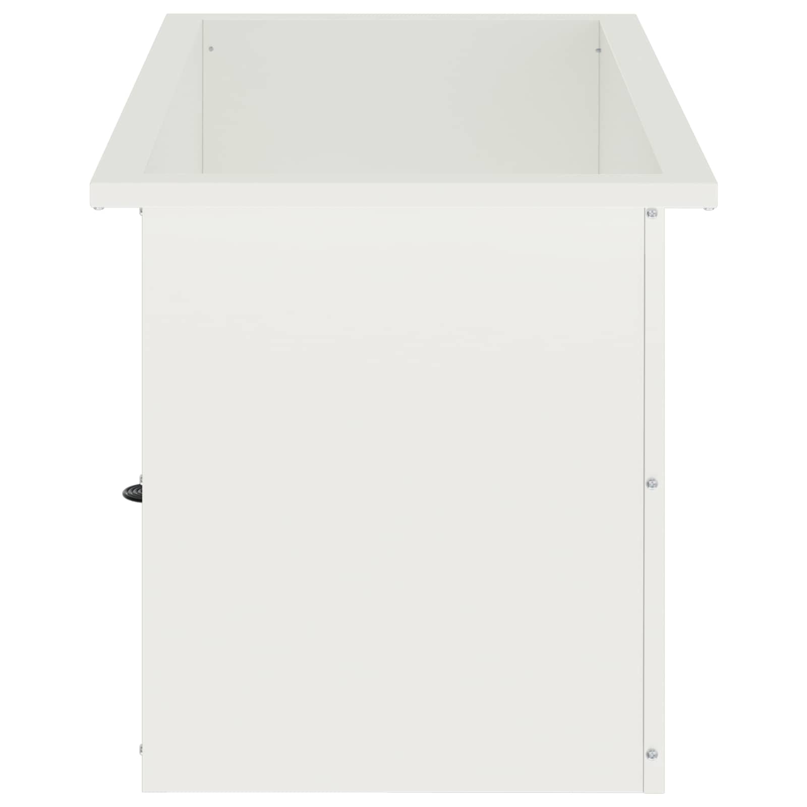 Fioriera da giardino con LED Bianco 40 x 80 x 40 cm Acciaio