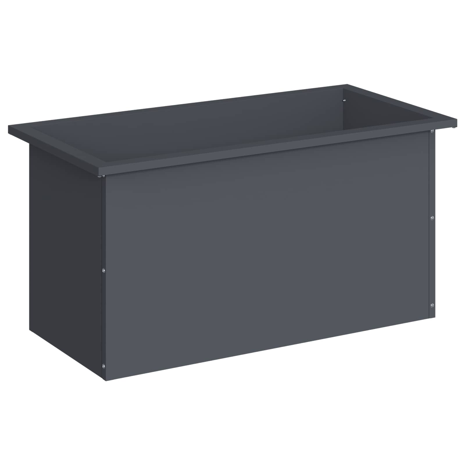 Fioriera da giardino con LED Antracite 40 x 80 x 40 cm Acciaio