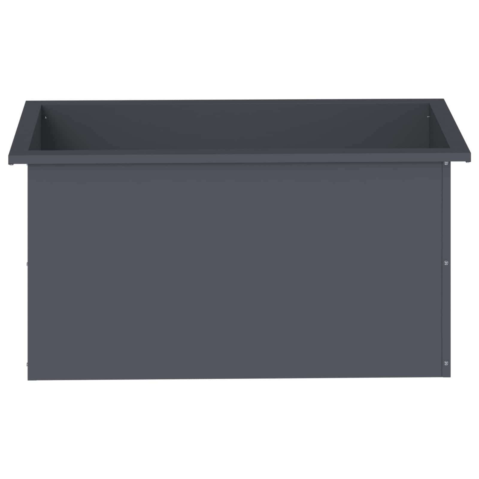 Fioriera da giardino con LED Antracite 40 x 80 x 40 cm Acciaio