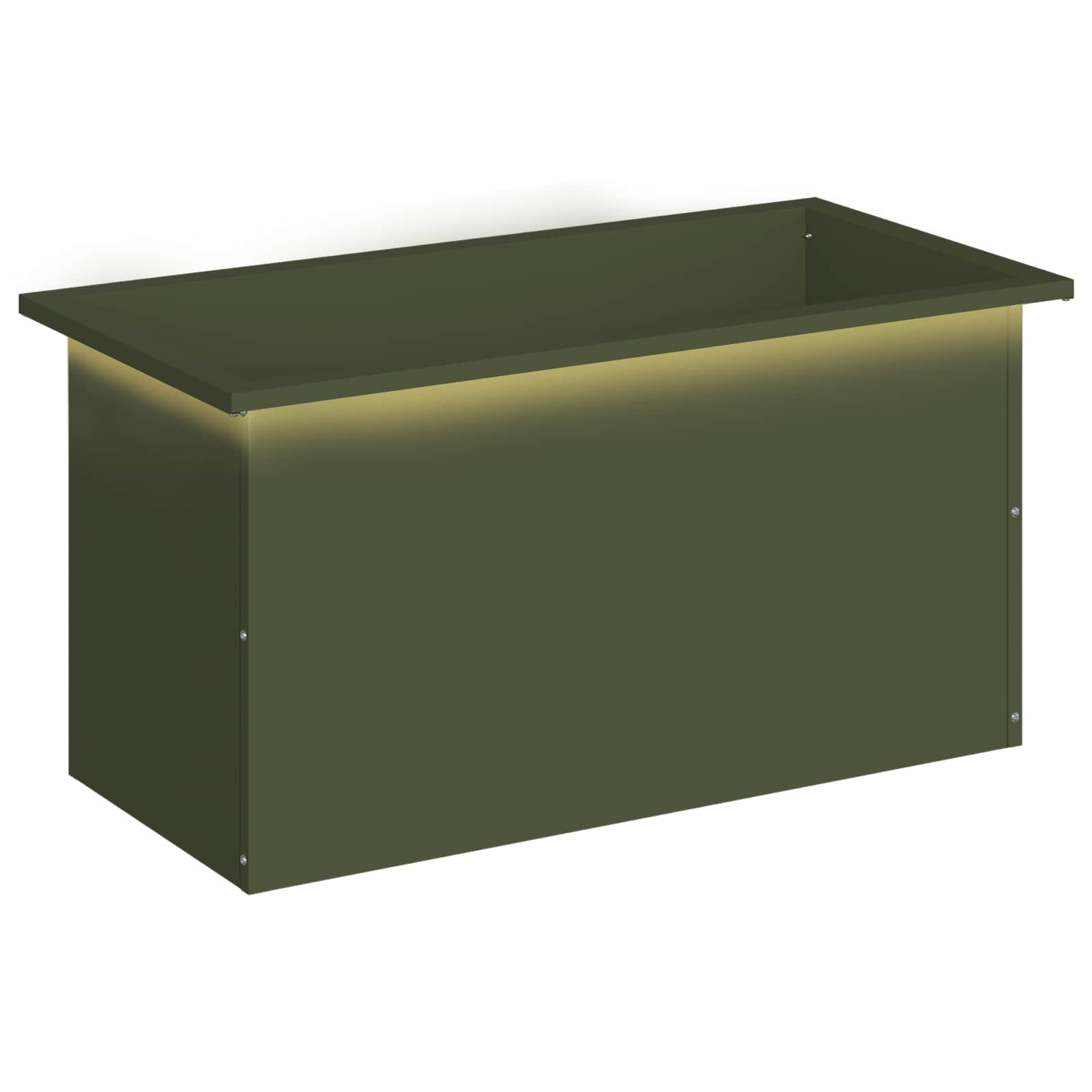 Fioriera da giardino con LED Verde Oliva 40 x 80 x 40 cm