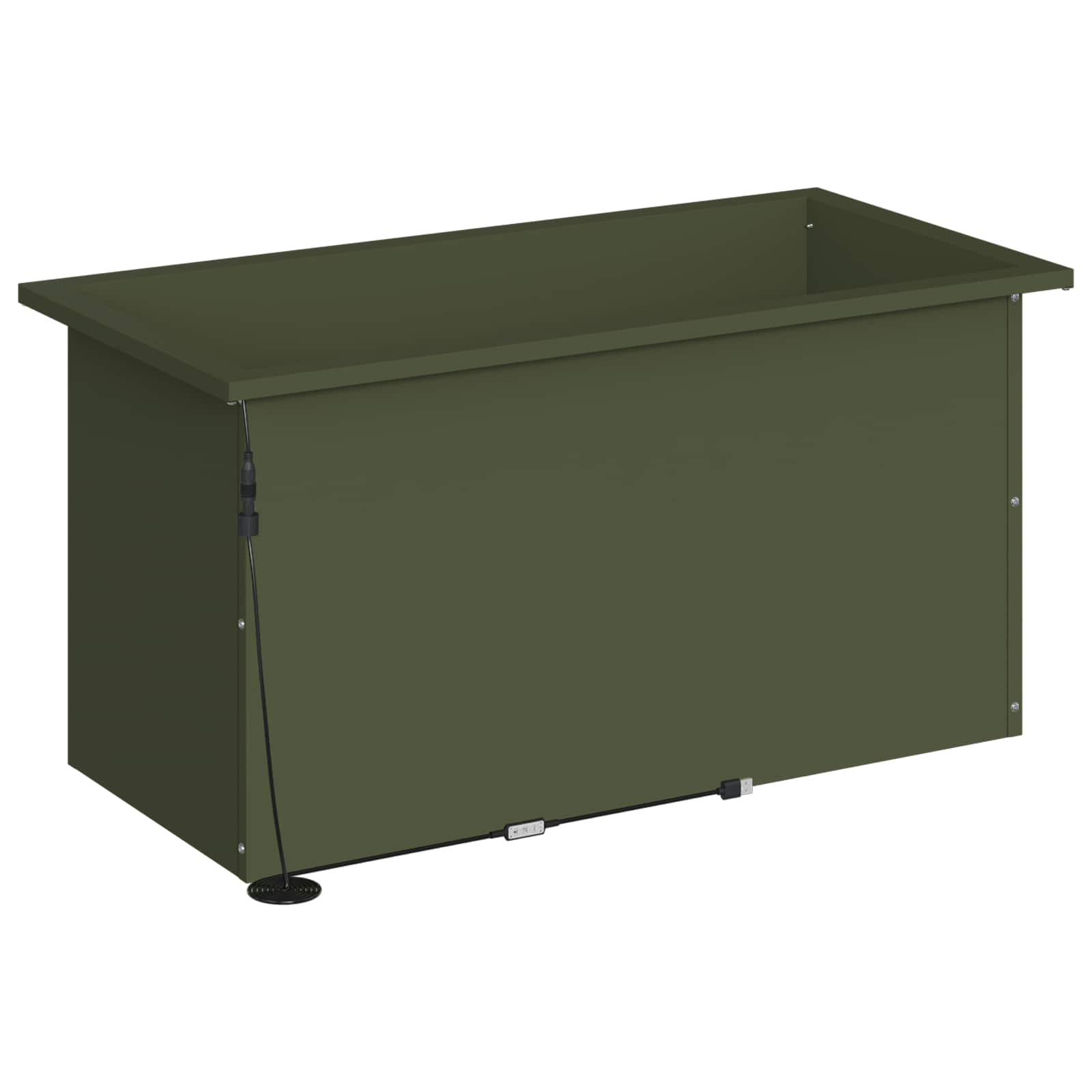 Fioriera da giardino con LED Verde Oliva 40 x 80 x 40 cm