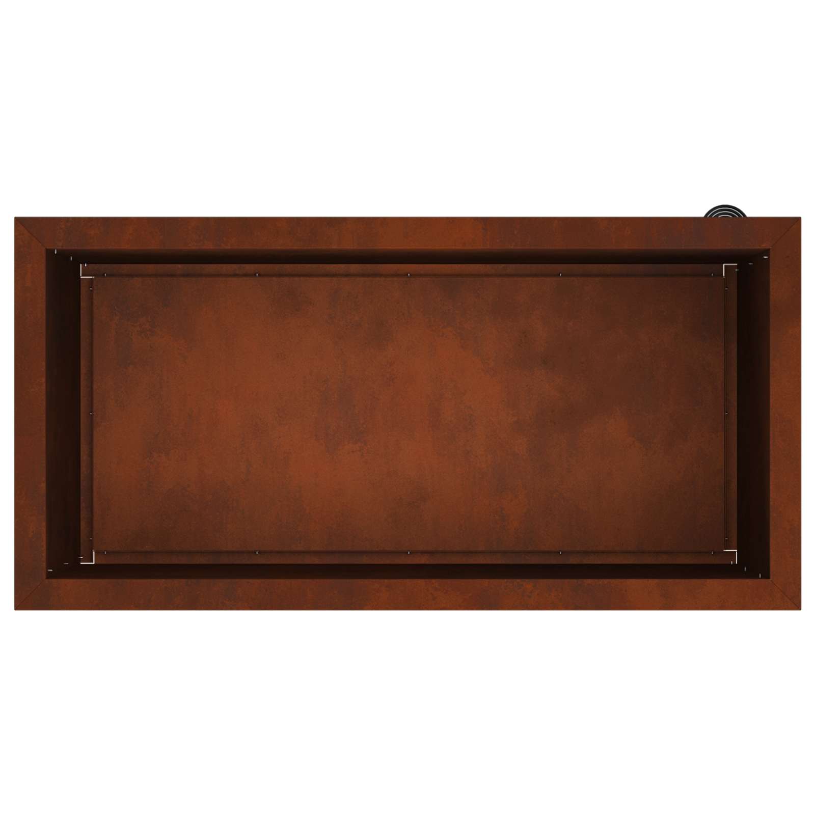 Fioriera da giardino con LED 2 pz Ruggine 40 x 80 x 40 cm