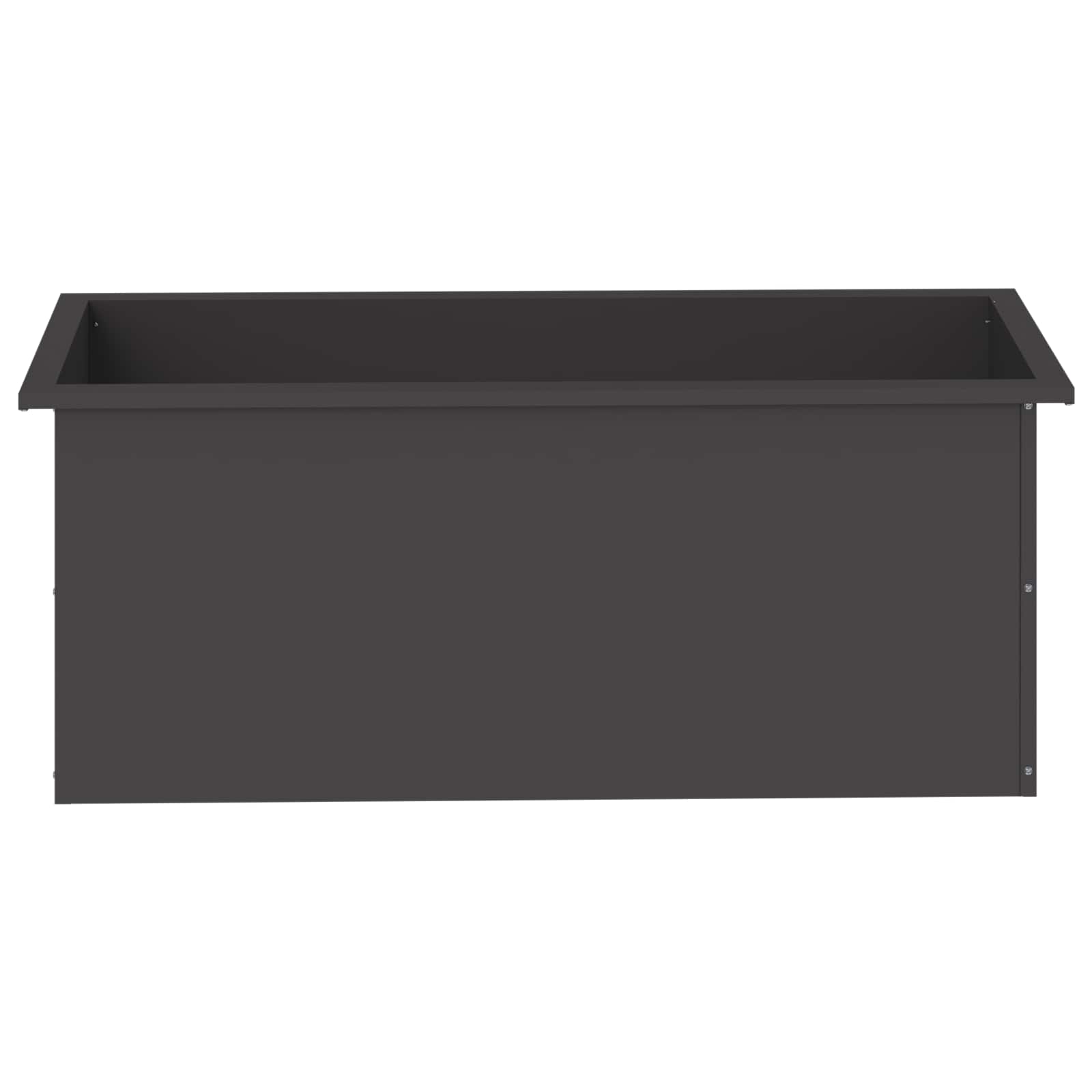 Fioriera da giardino con LED 2 pz Nero 40 x 100 x 40 cm Acciaio