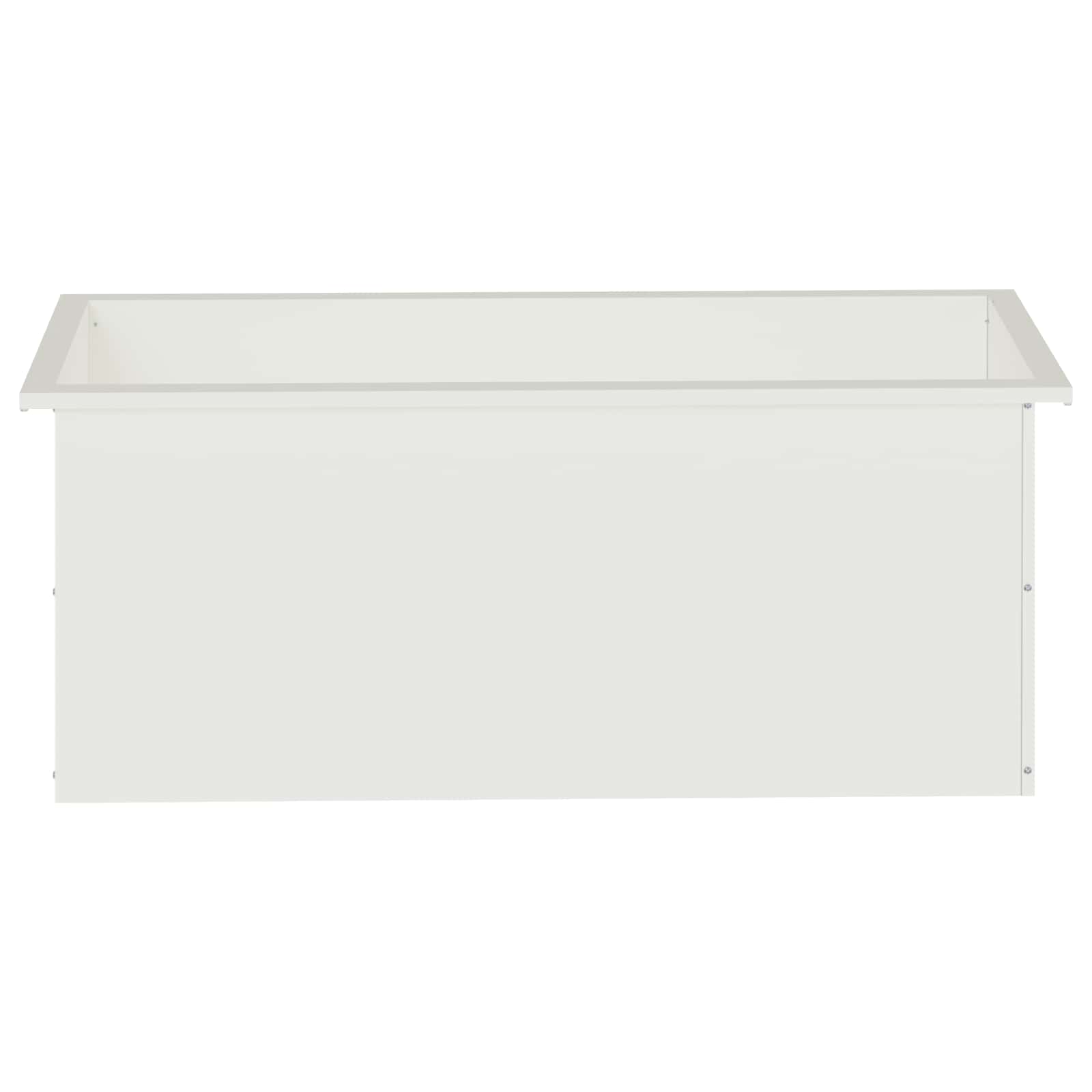 Fioriera da giardino con LED 2 pz Bianco 40 x 100 x 40 cm