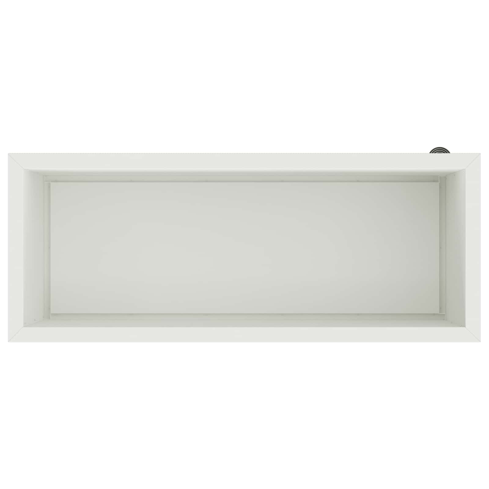 Fioriera da giardino con LED 2 pz Bianco 40 x 100 x 40 cm