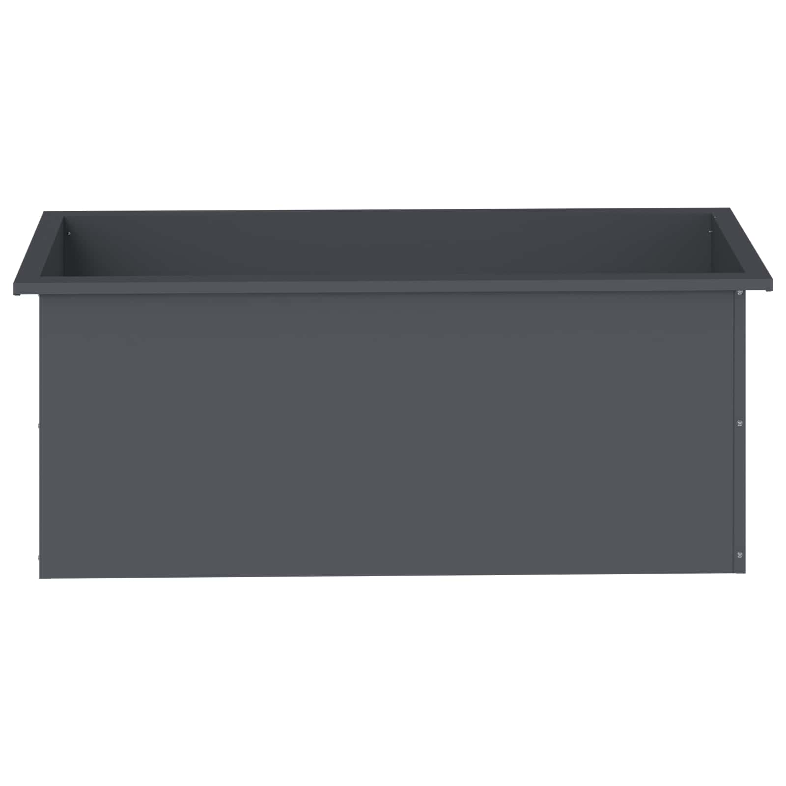Fioriera da giardino con LED Antracite 40 x 100 x 40 cm Acciaio
