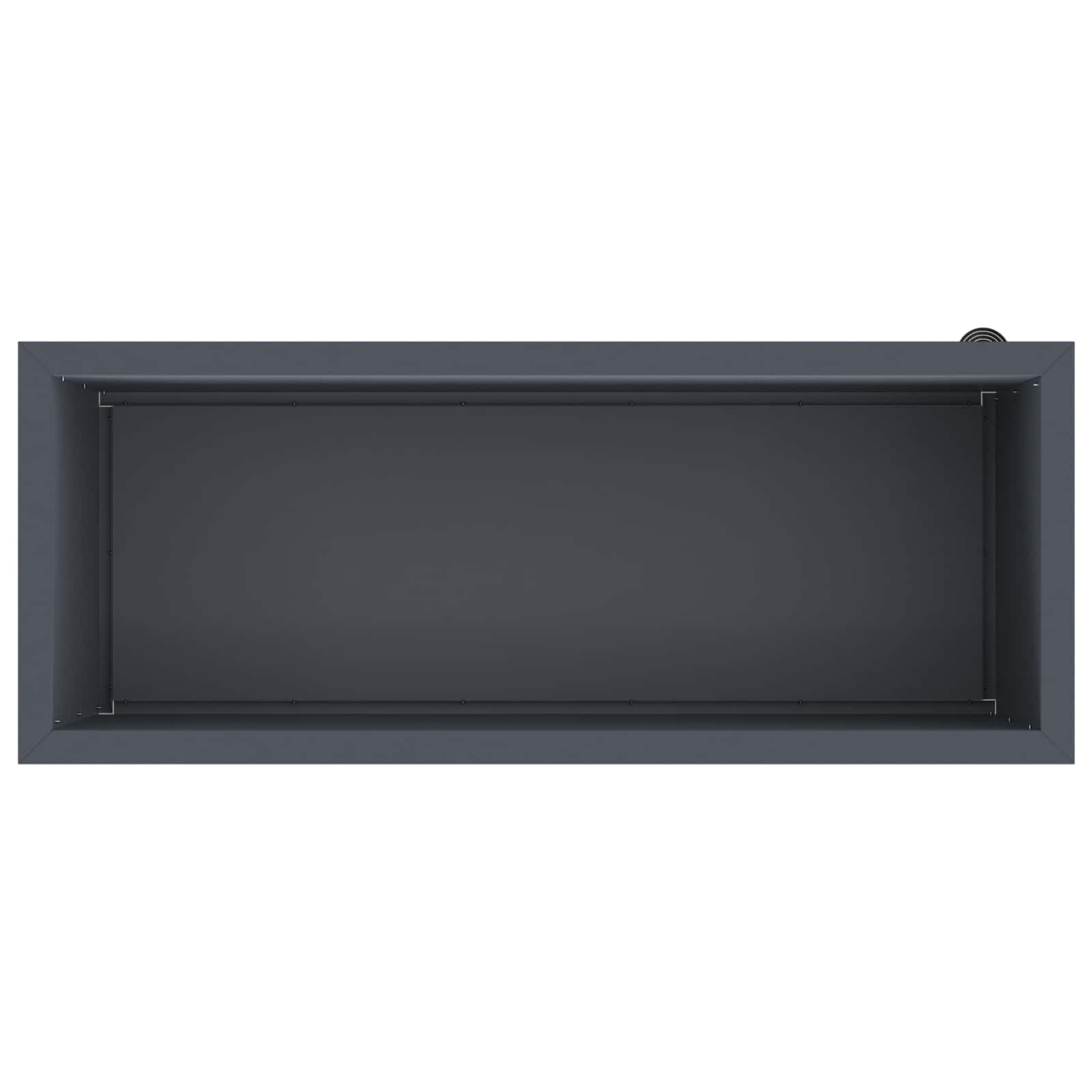 Fioriera da giardino con LED Antracite 40 x 100 x 40 cm Acciaio