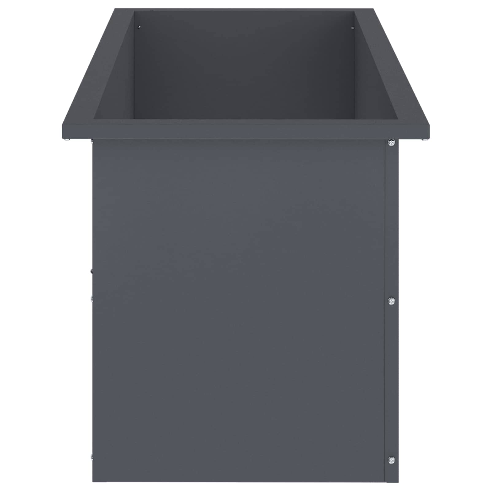 Fioriera da giardino con LED 2 pz Antracite 40 x 100 x 40 cm