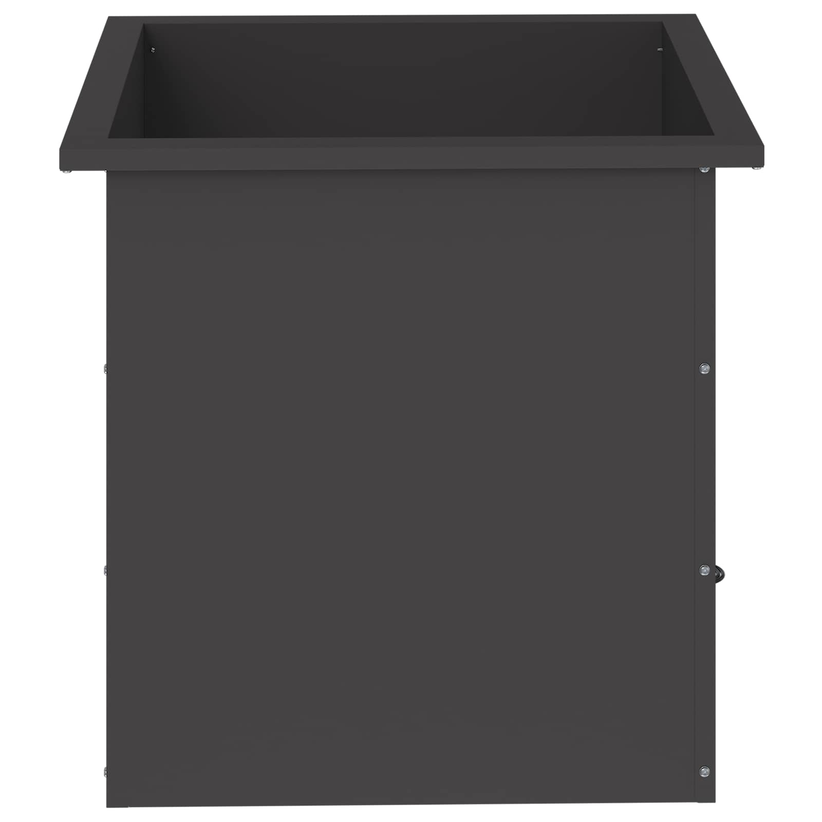 Fioriera da giardino con LED Nero 50 x 50 x 48 cm Acciaio