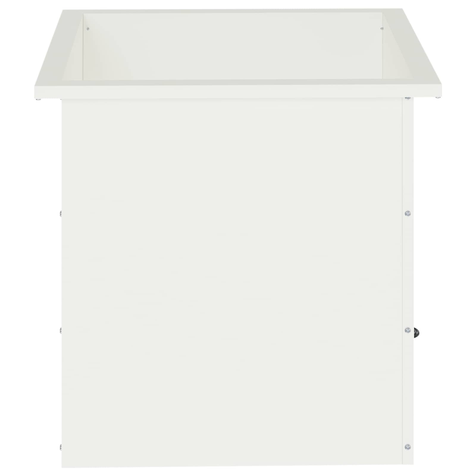 Fioriera da giardino con LED Bianco 50 x 50 x 48 cm Acciaio