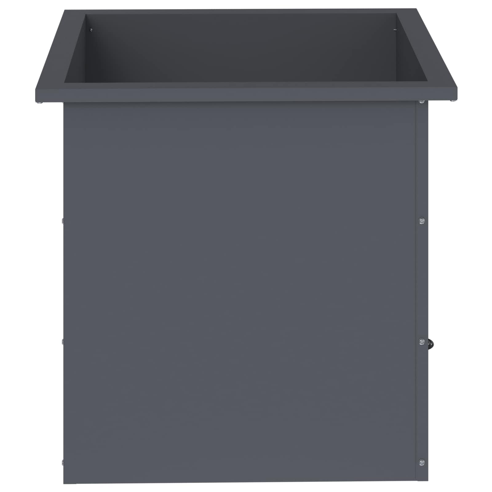 Fioriera da giardino con LED Antracite 50 x 50 x 48 cm Acciaio
