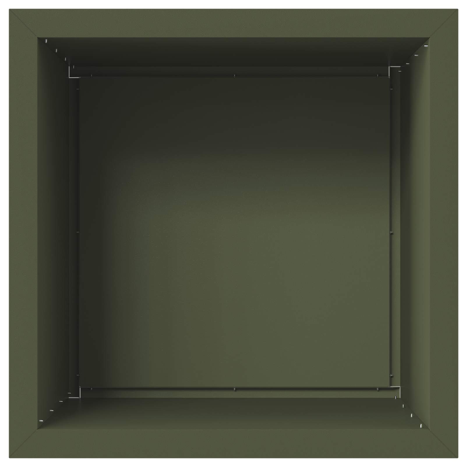 Fioriera da giardino con LED 2 pz Verde Oliva 50 x 50 x 48 cm