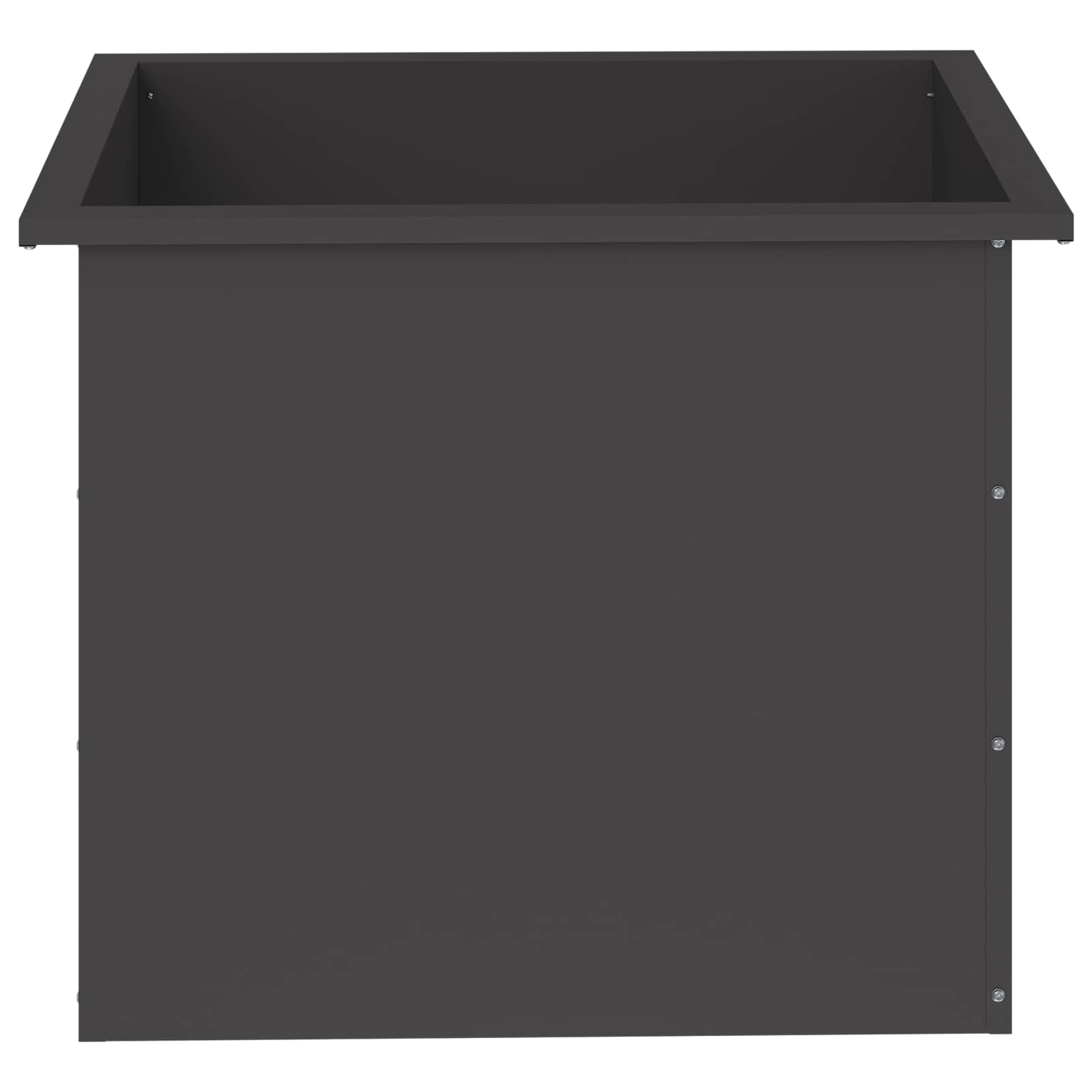 Fioriera da giardino con LED 2 pz Nero 50 x 60 x 48 cm Acciaio