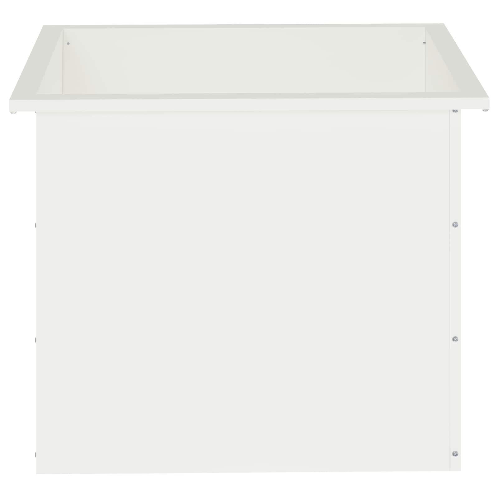Fioriera da giardino con LED 2 pz Bianco 50 x 60 x 48 cm