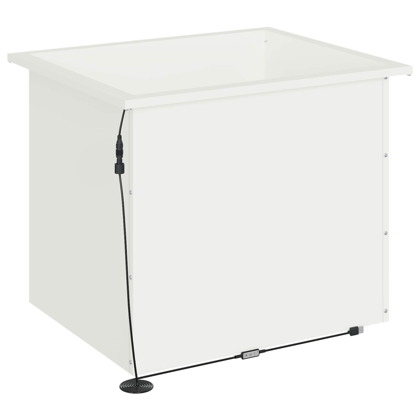 Fioriera da giardino con LED 2 pz Bianco 50 x 60 x 48 cm
