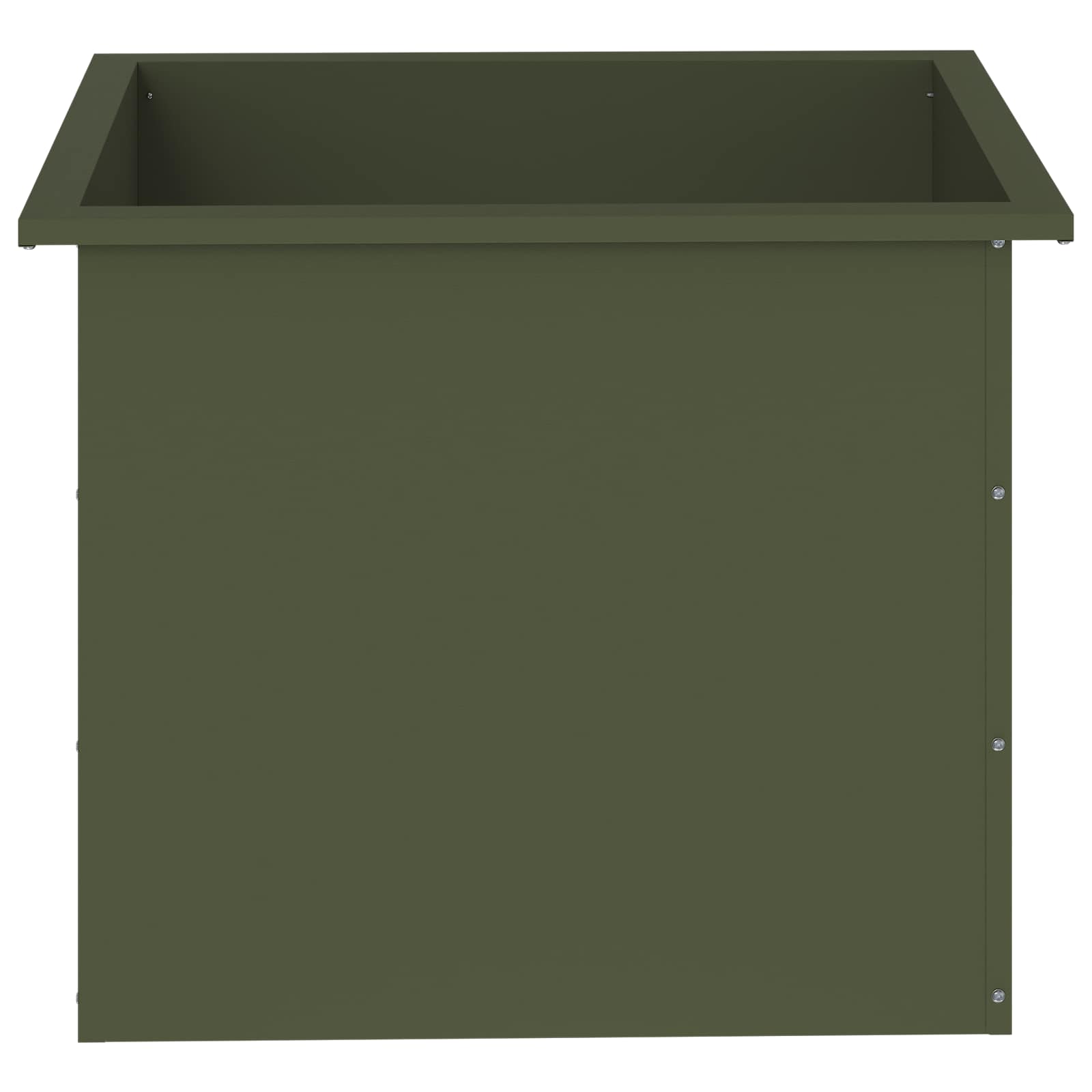 Fioriera da giardino con LED 2 pz Verde Oliva 50 x 60 x 48 cm