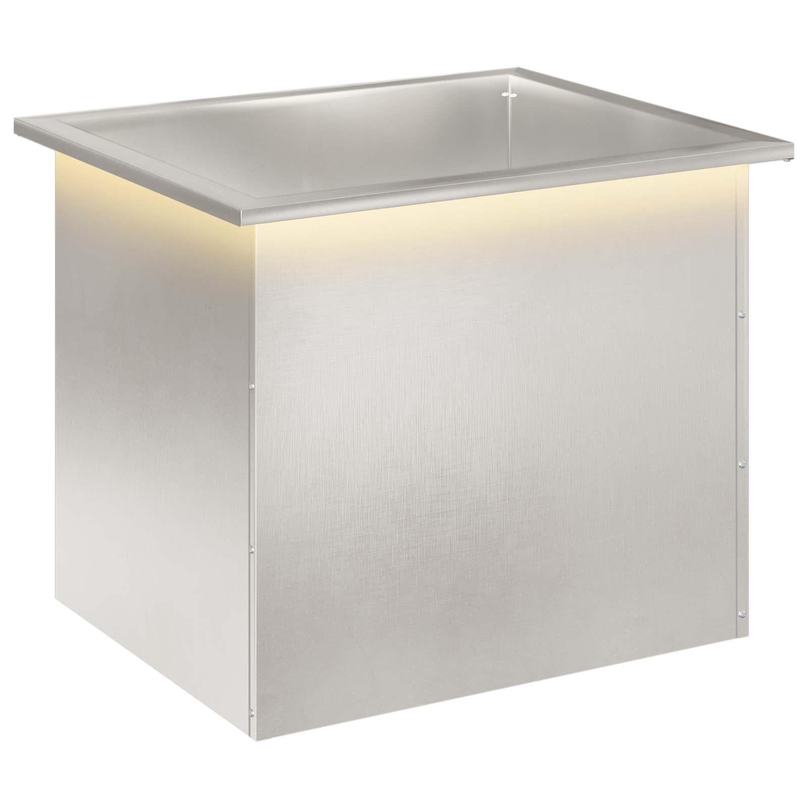 Fioriera da giardino con LED Argento 50 x 60 x 48 cm