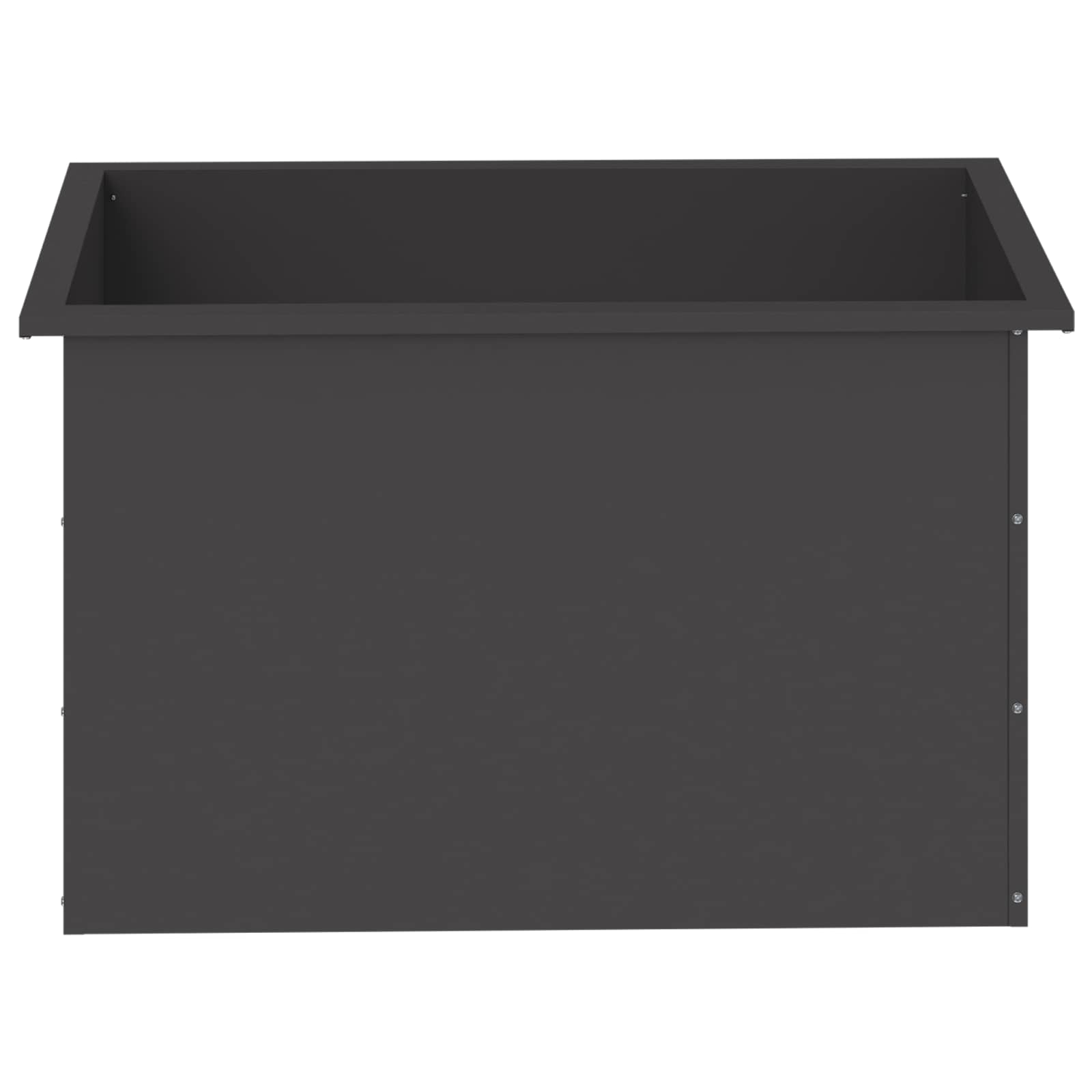 Fioriera da giardino con LED 2 pz Nero 50 x 80 x 48 cm Acciaio