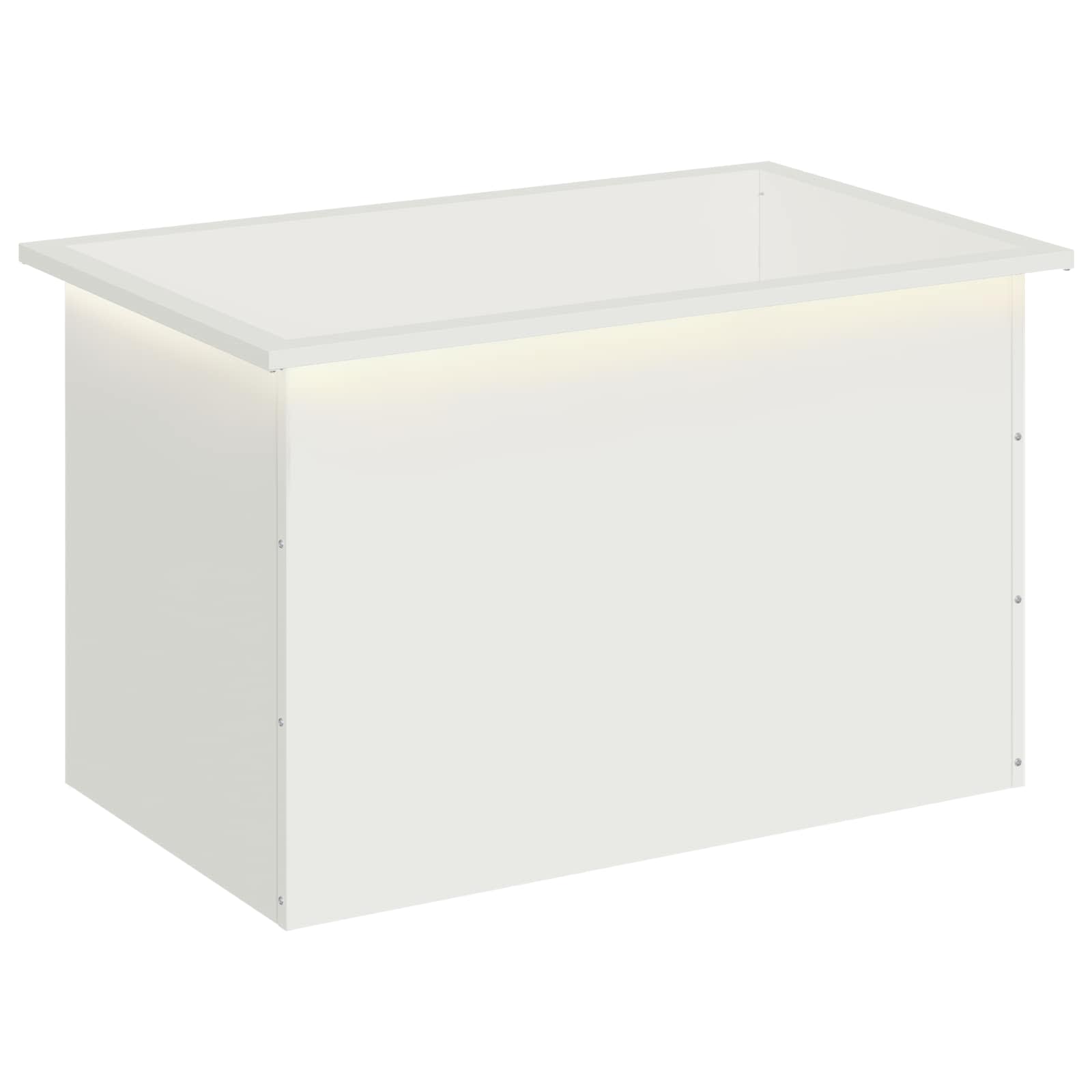 Fioriera da giardino con LED Bianco 50 x 80 x 48 cm Acciaio