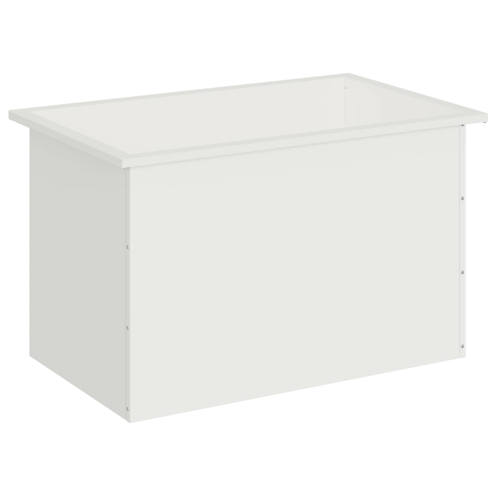 Fioriera da giardino con LED Bianco 50 x 80 x 48 cm Acciaio