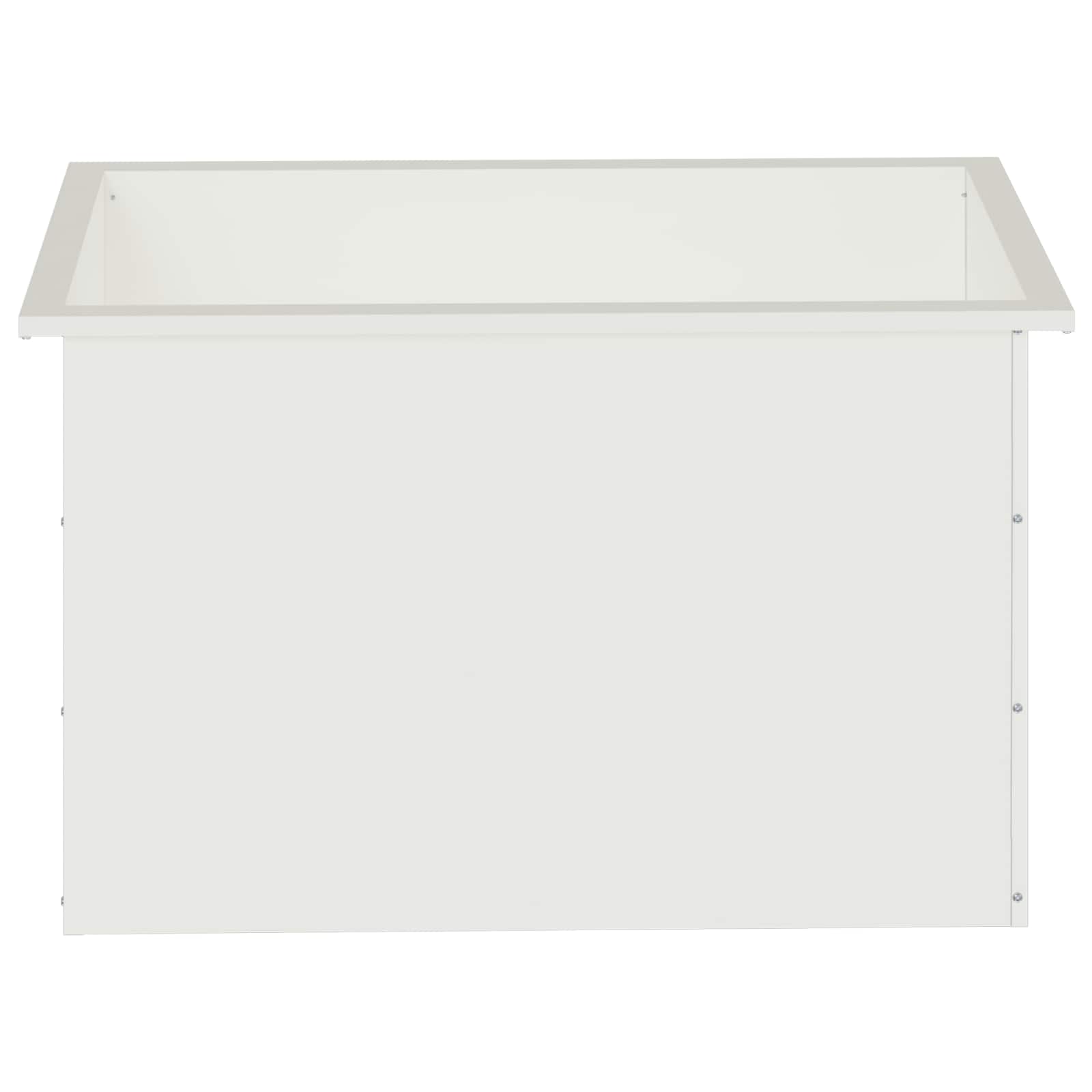 Fioriera da giardino con LED Bianco 50 x 80 x 48 cm Acciaio