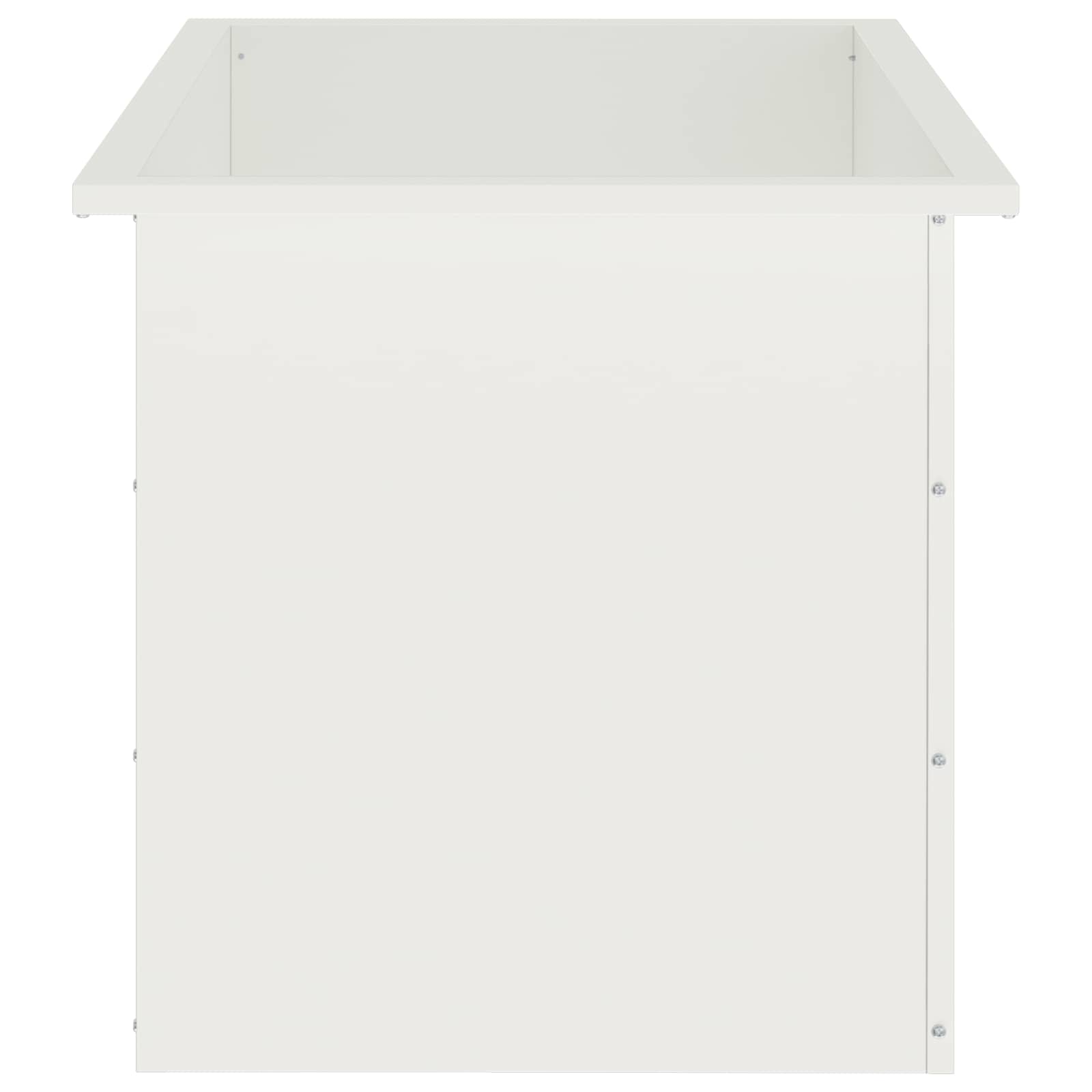 Fioriera da giardino con LED Bianco 50 x 80 x 48 cm Acciaio