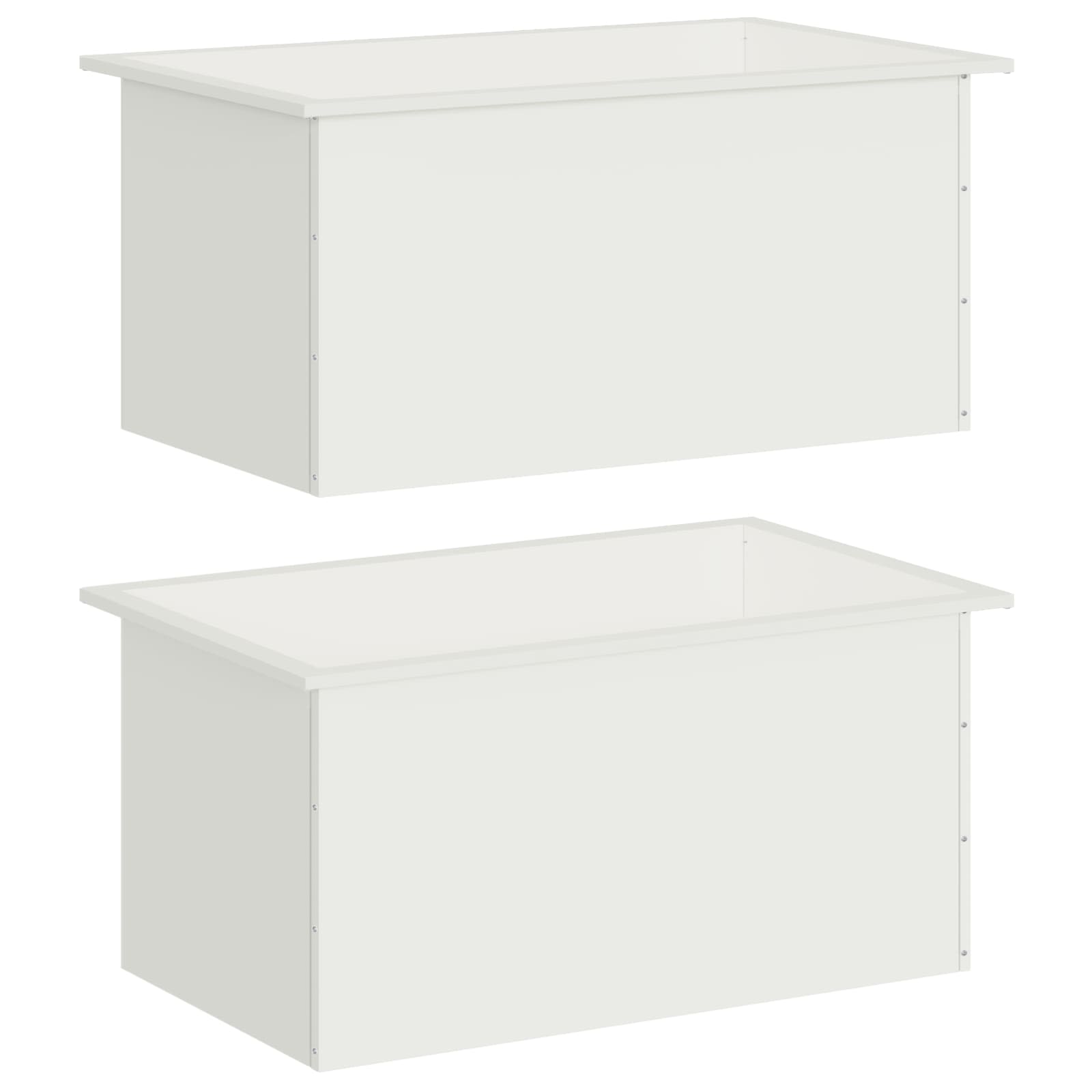 Fioriera da giardino con LED 2 pz Bianco 50 x 80 x 48 cm