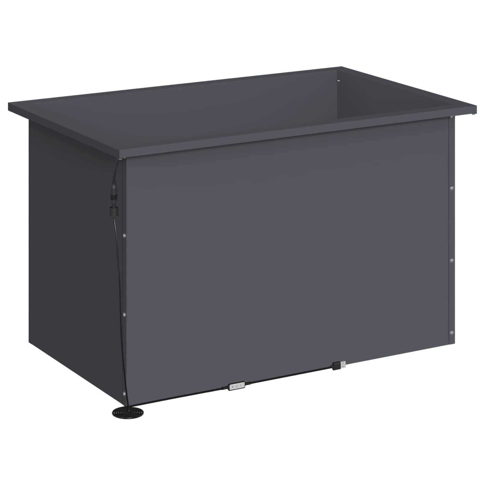 Fioriera da giardino con LED 2 pz Antracite 50 x 80 x 48 cm