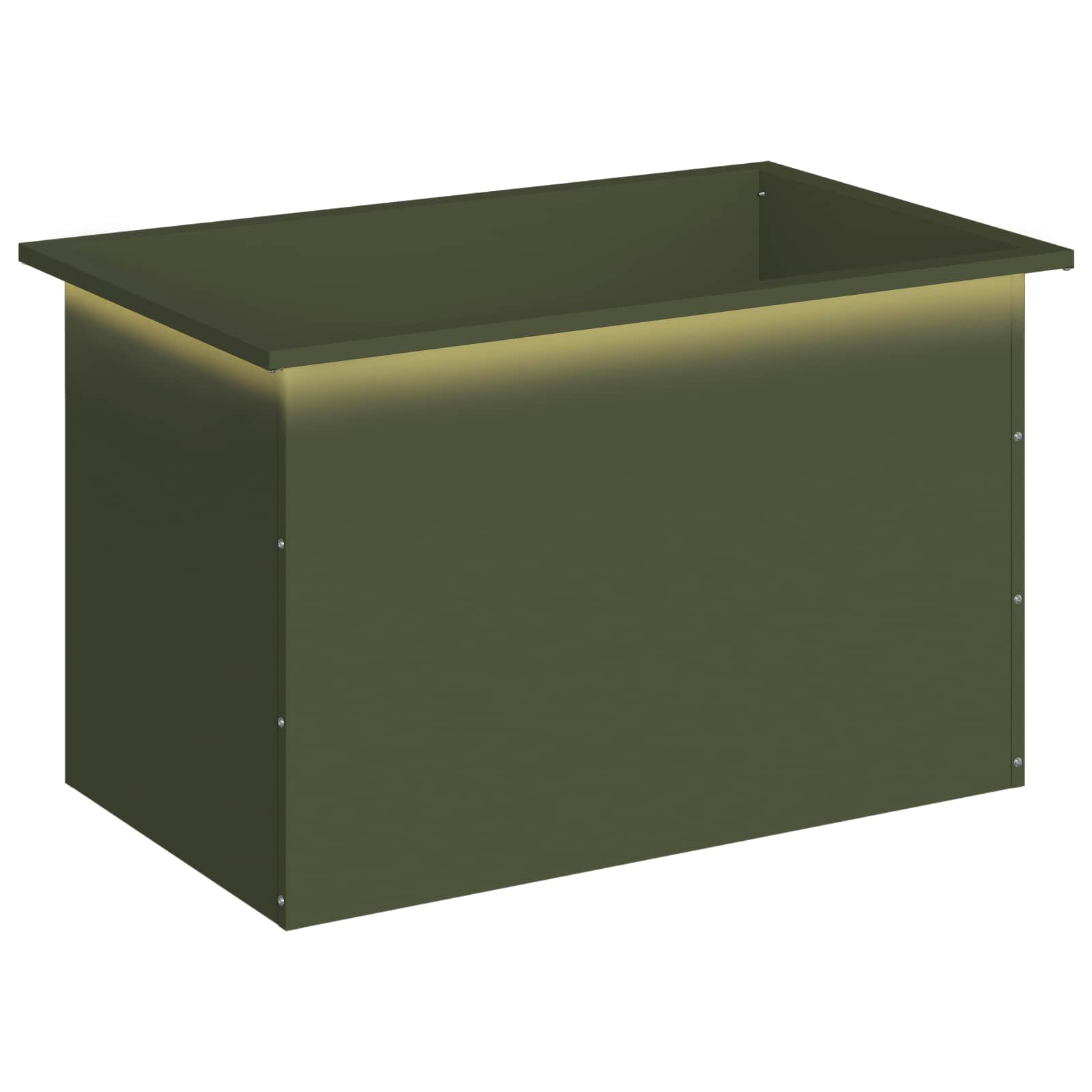 Fioriera da giardino con LED Verde Oliva 50 x 80 x 48 cm