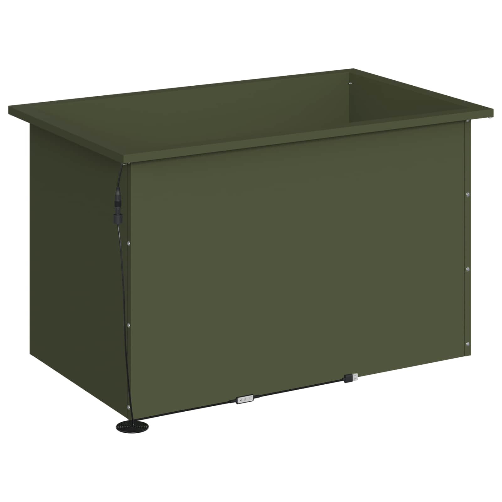 Fioriera da giardino con LED Verde Oliva 50 x 80 x 48 cm