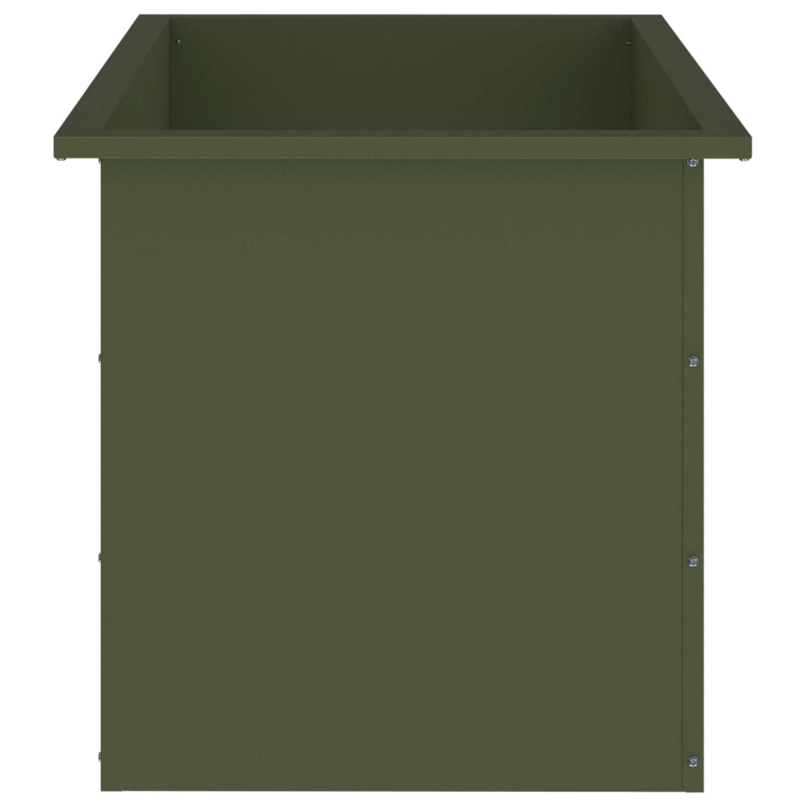 Fioriera da giardino con LED 2 pz Verde Oliva 50 x 80 x 48 cm