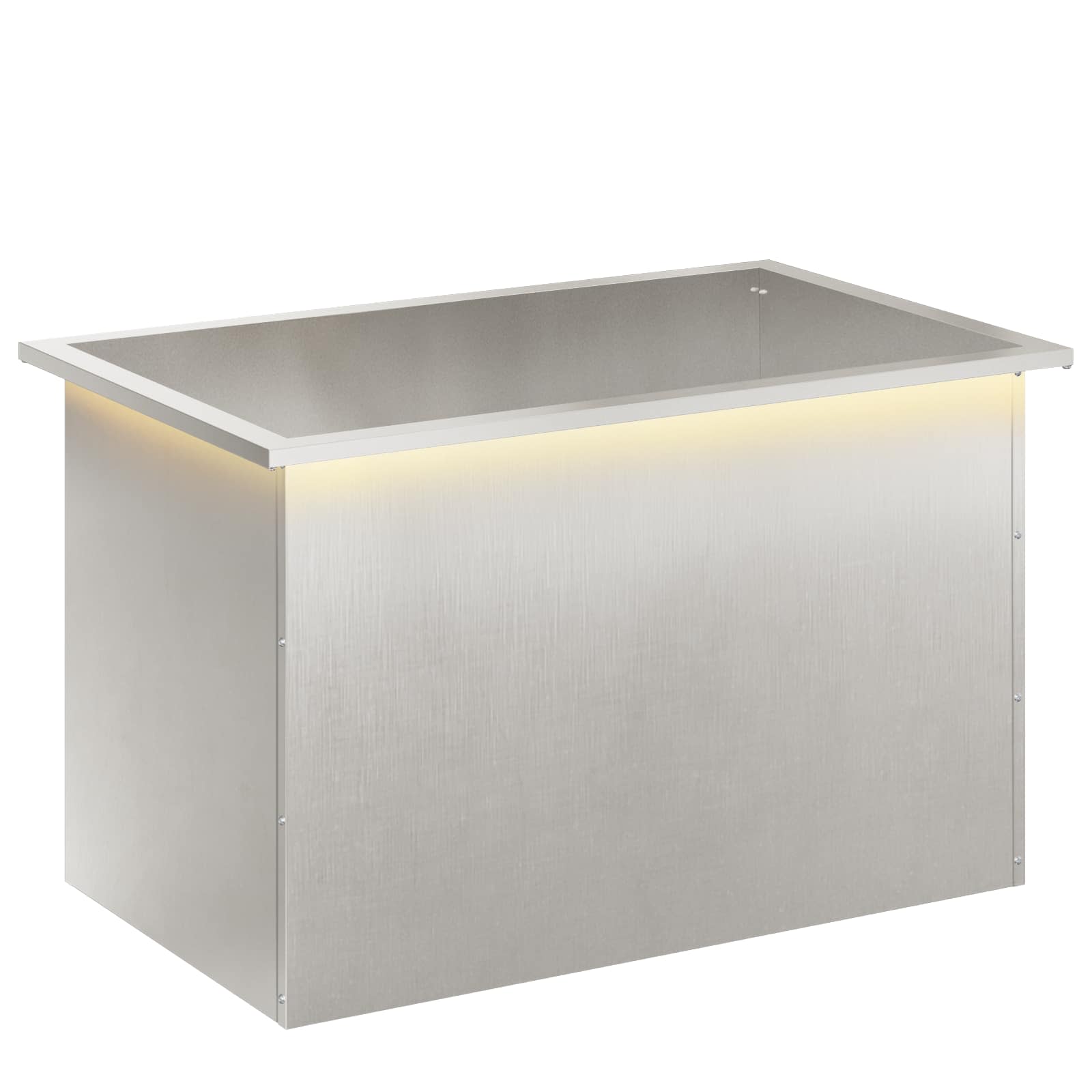 Fioriera da giardino con LED Argento 50 x 80 x 48 cm