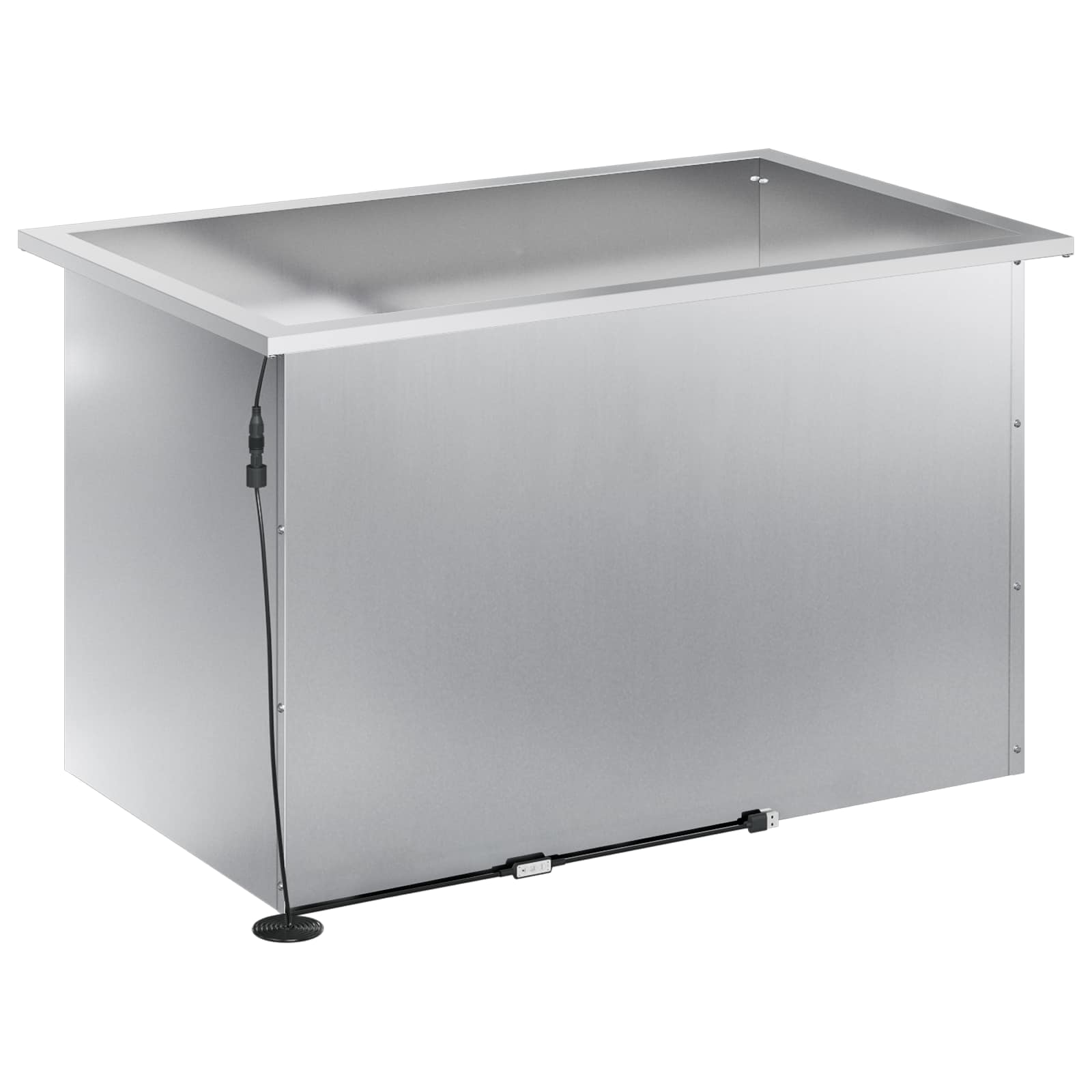Fioriera da giardino con LED 2 pz Argento 50 x 80 x 48 cm