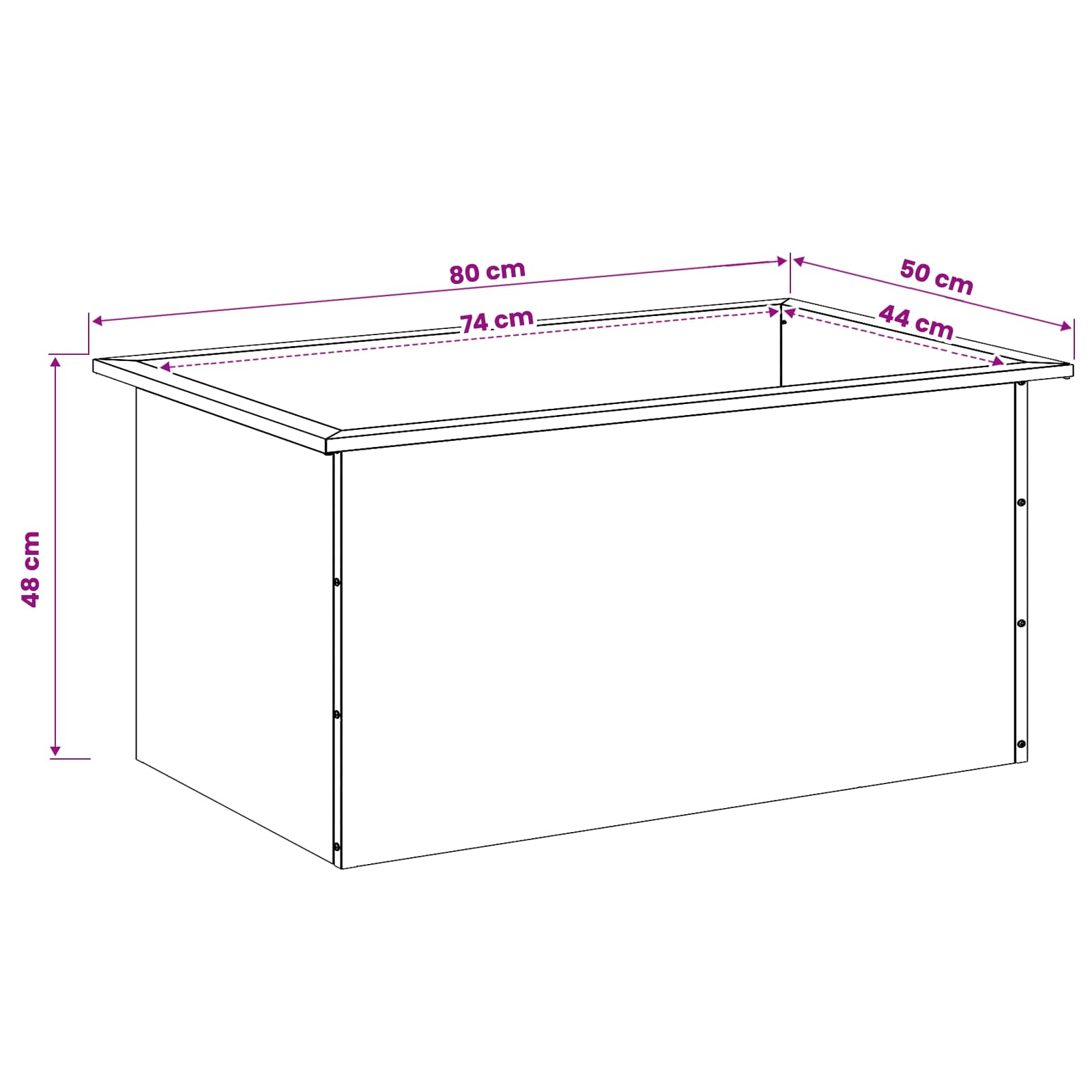 Fioriera da giardino con LED 2 pz Ruggine 50 x 80 x 48 cm