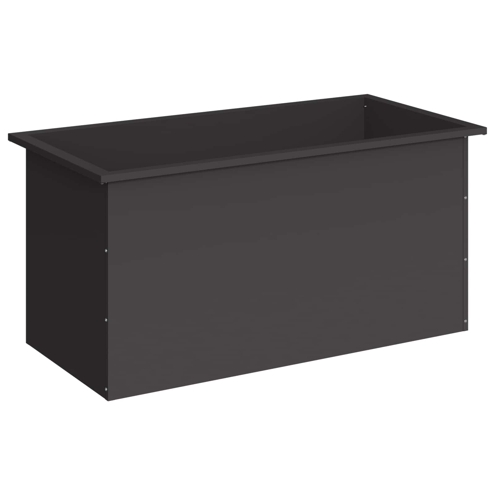 Fioriera da giardino con LED Nero 50 x 100 x 48 cm Acciaio