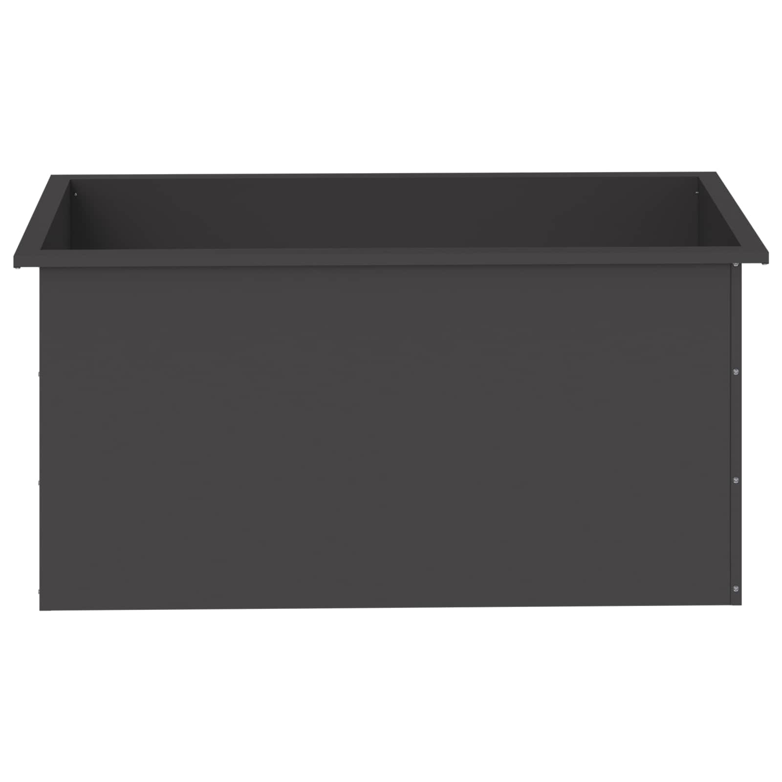 Fioriera da giardino con LED Nero 50 x 100 x 48 cm Acciaio