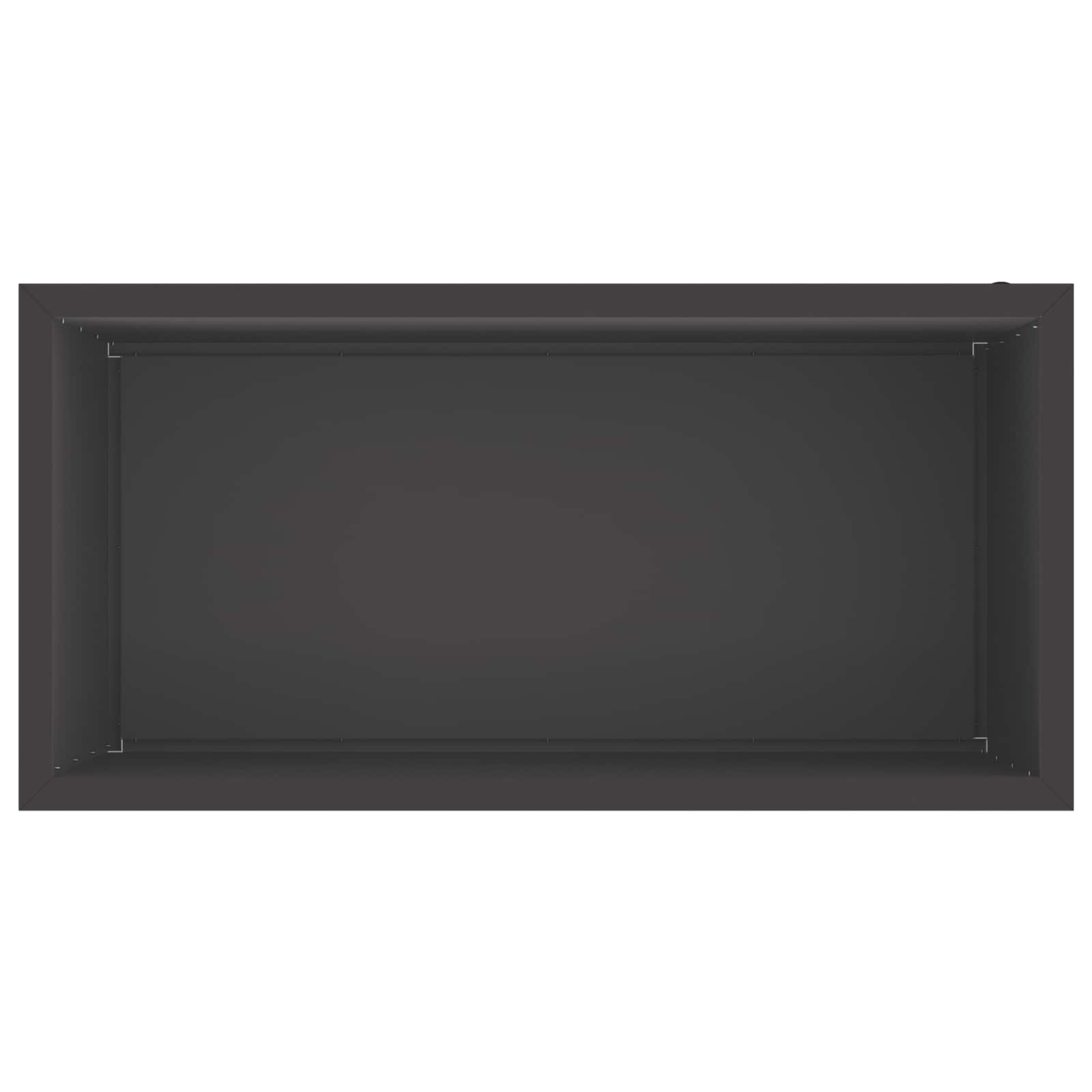 Fioriera da giardino con LED 2 pz Nero 50 x 100 x 48 cm Acciaio