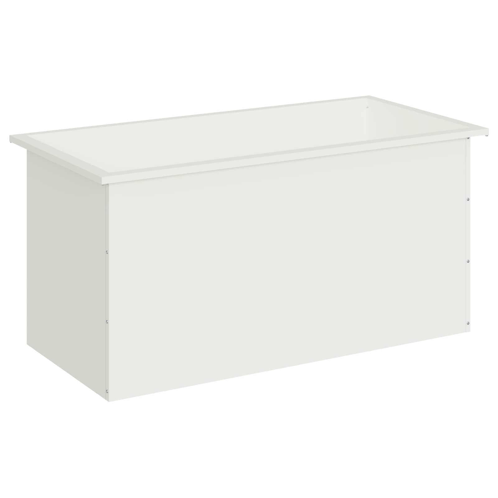 Fioriera da giardino con LED Bianco 50 x 100 x 48 cm Acciaio