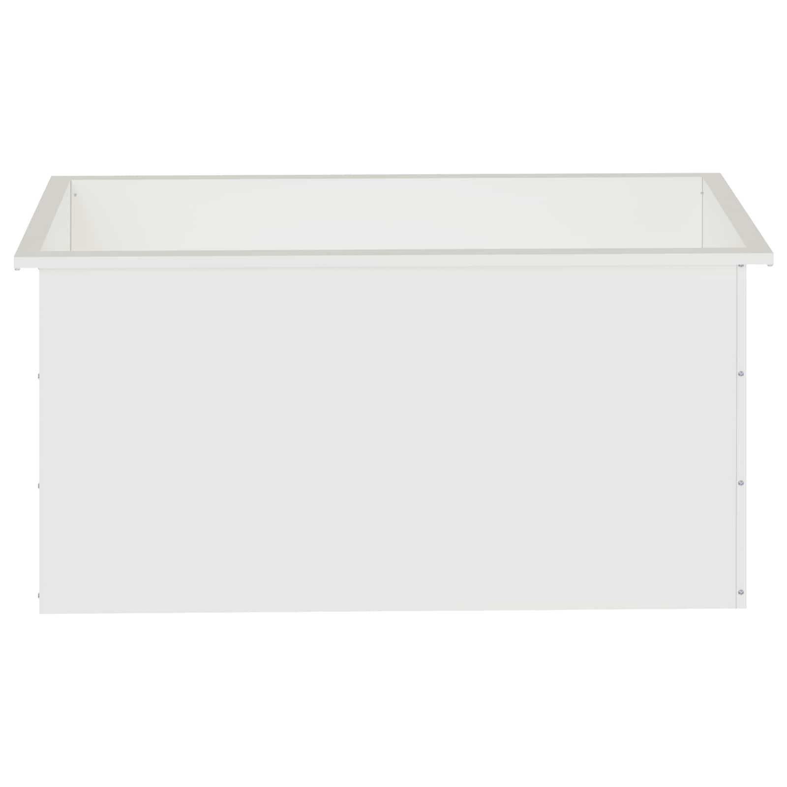 Fioriera da giardino con LED Bianco 50 x 100 x 48 cm Acciaio