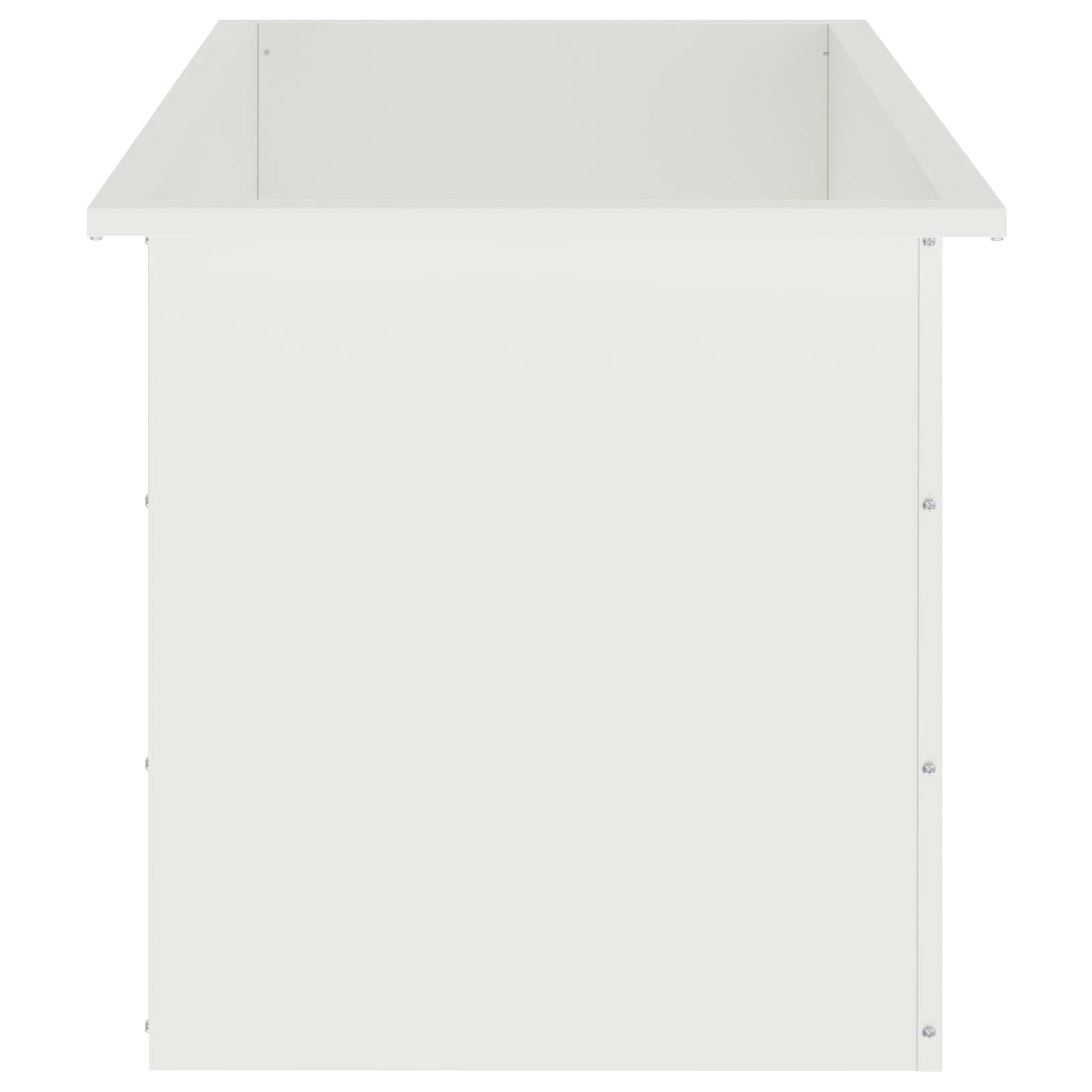 Fioriera da giardino con LED Bianco 50 x 100 x 48 cm Acciaio
